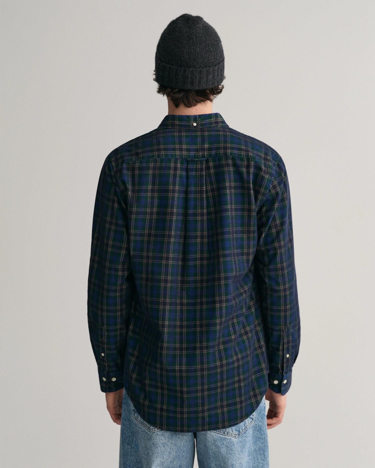 Reg Cord Check Shirt-Skjorter-Gant-Aandahls