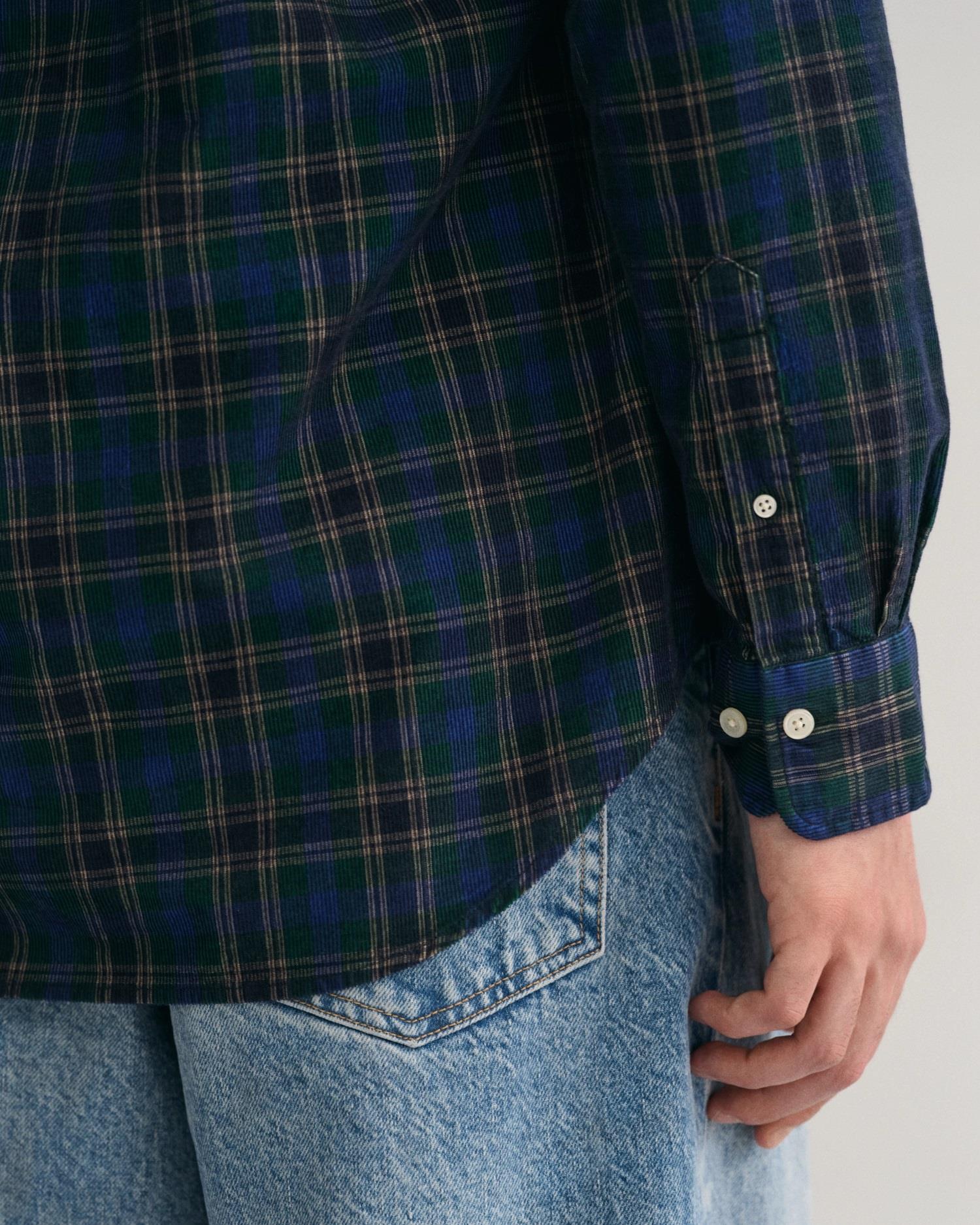 Reg Cord Check Shirt-Skjorter-Gant-Aandahls