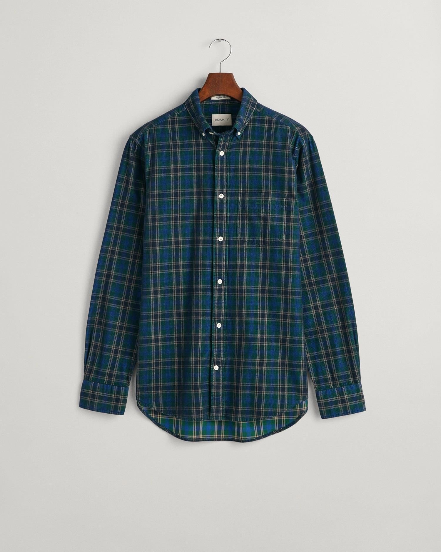 Reg Cord Check Shirt-Skjorter-Gant-Aandahls