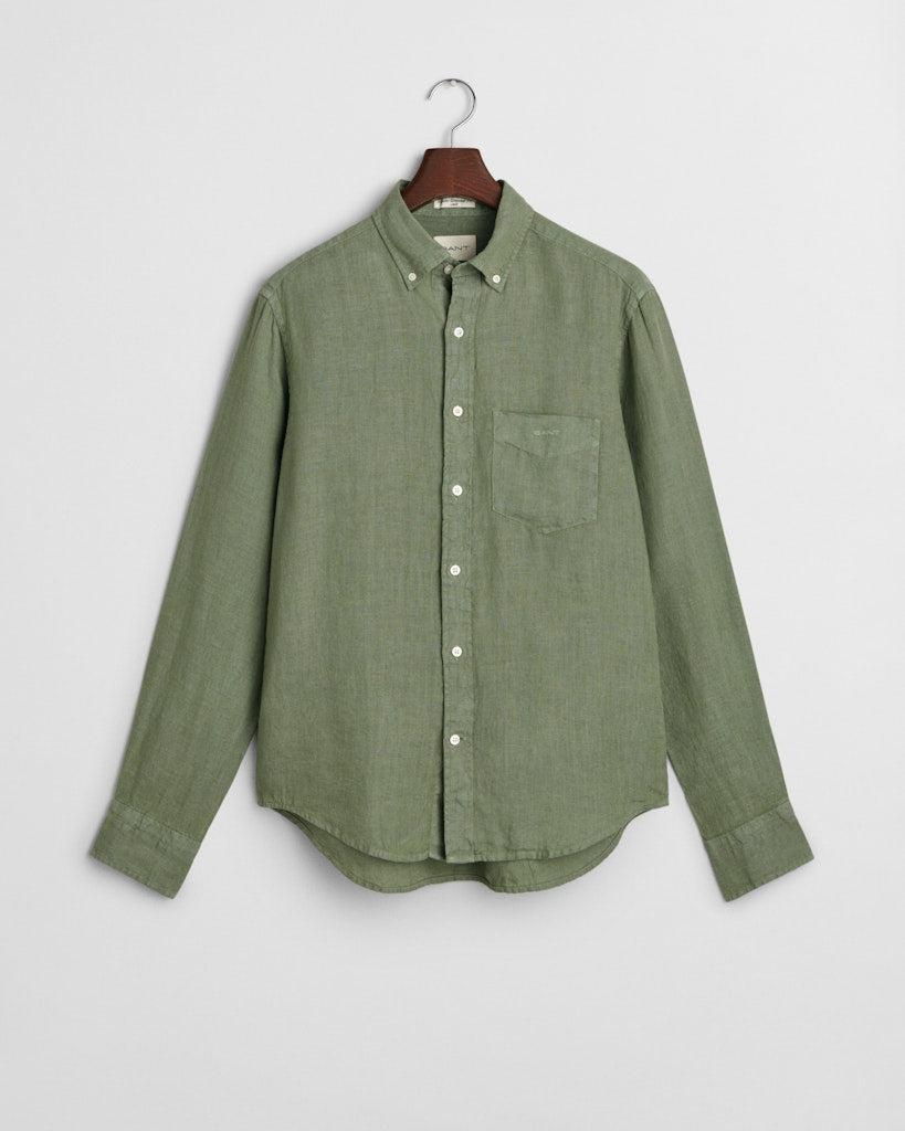 Reg Gmnt Dyed Linen Shirt-Skjorte-Gant-Aandahls