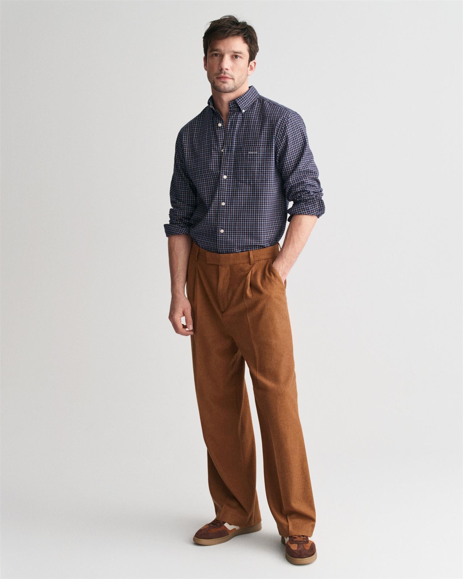 Reg Jaspe Tattersall Shirt-Skjorter-Gant-Aandahls
