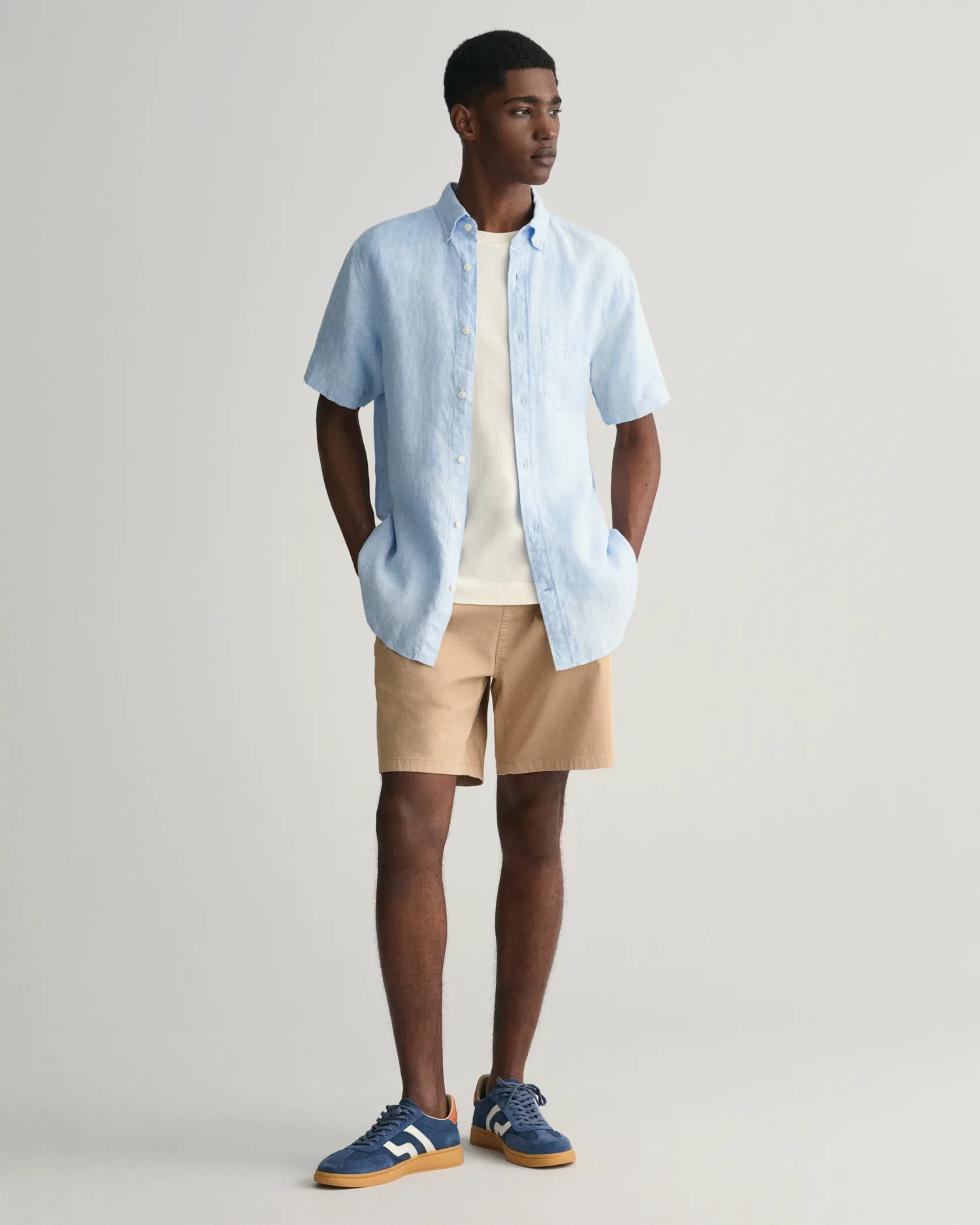 Reg Linen SS Shirt-Skjorter-Gant-Aandahls