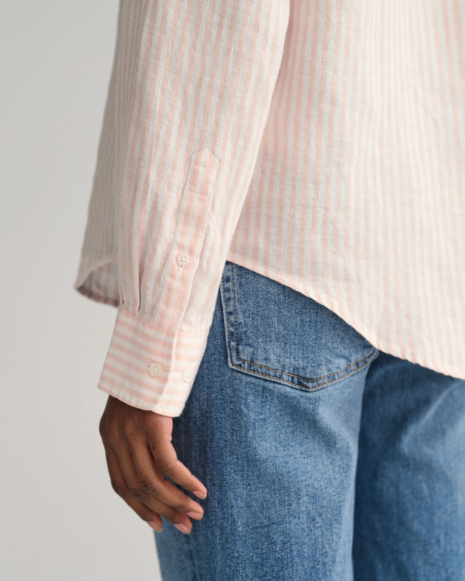 Reg Linen Stripe Shirt-Skjorter-Gant-Aandahls