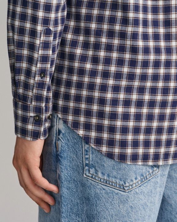 Reg Micro Tartan Flannel Shirt-Skjorter-Gant-Aandahls