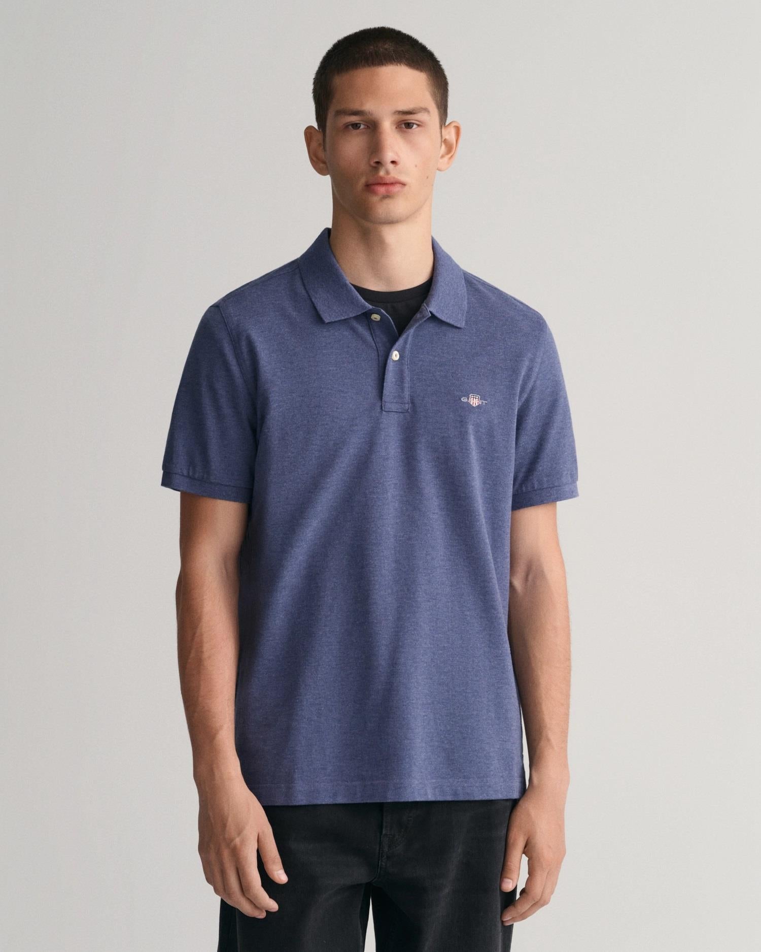 Reg Shield SS Pique Polo-T-shirt-Gant-Aandahls