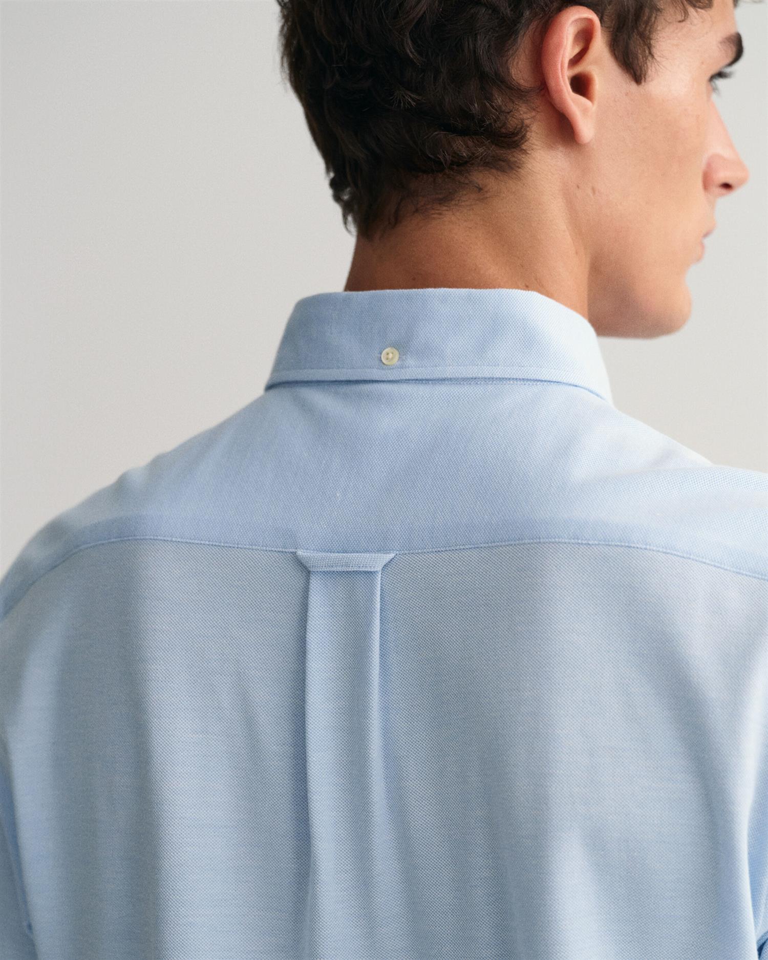 Reg jersey pique shirt-Skjorter-Gant-Aandahls