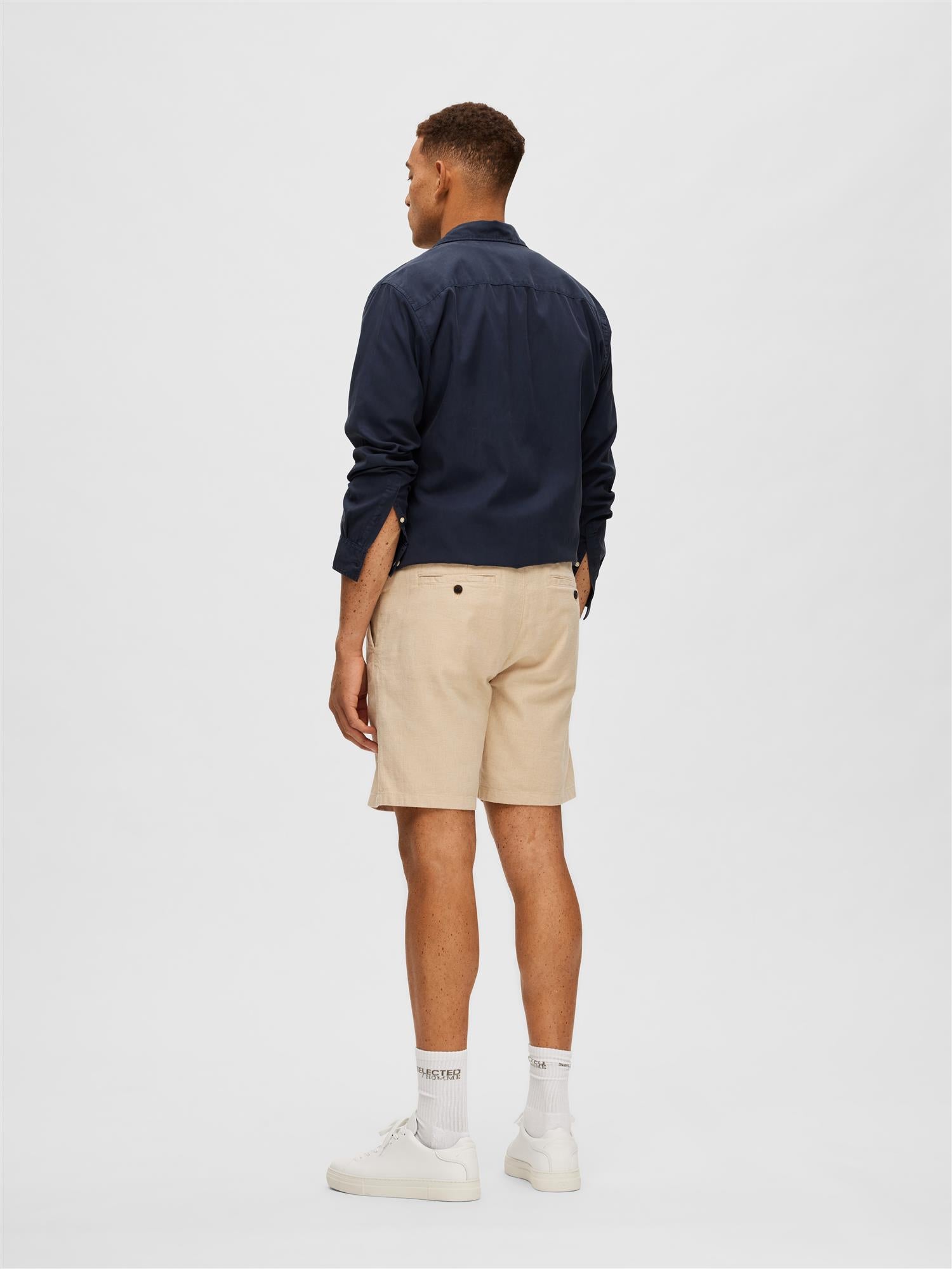 Regular-Brody Linen Shorts Noos-Shorts-Selected Homme-Aandahls