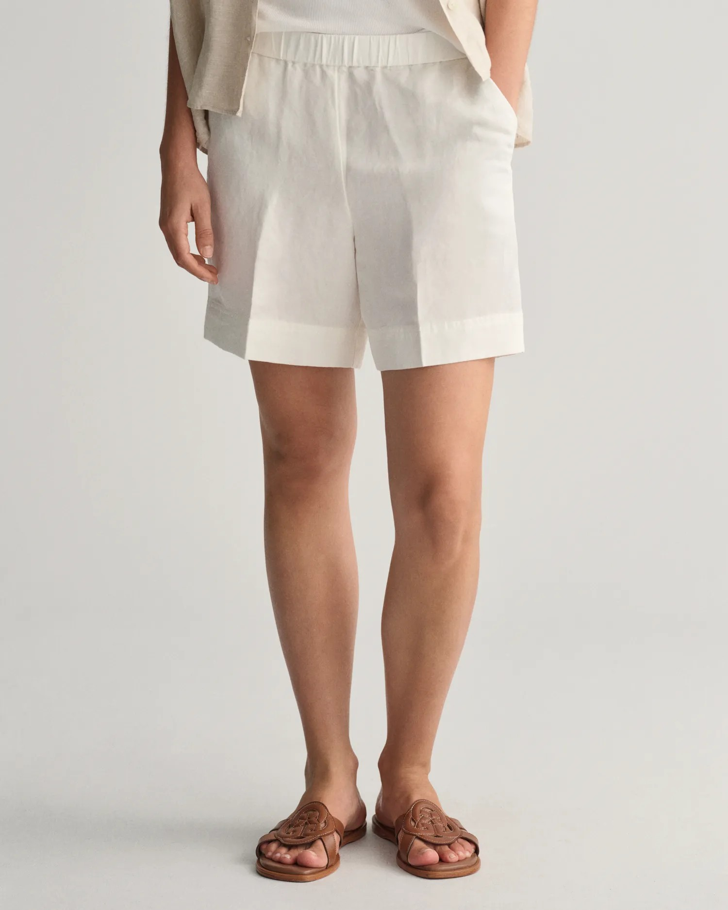 Rel linen pull on shorts-Shorts-Gant-Aandahls