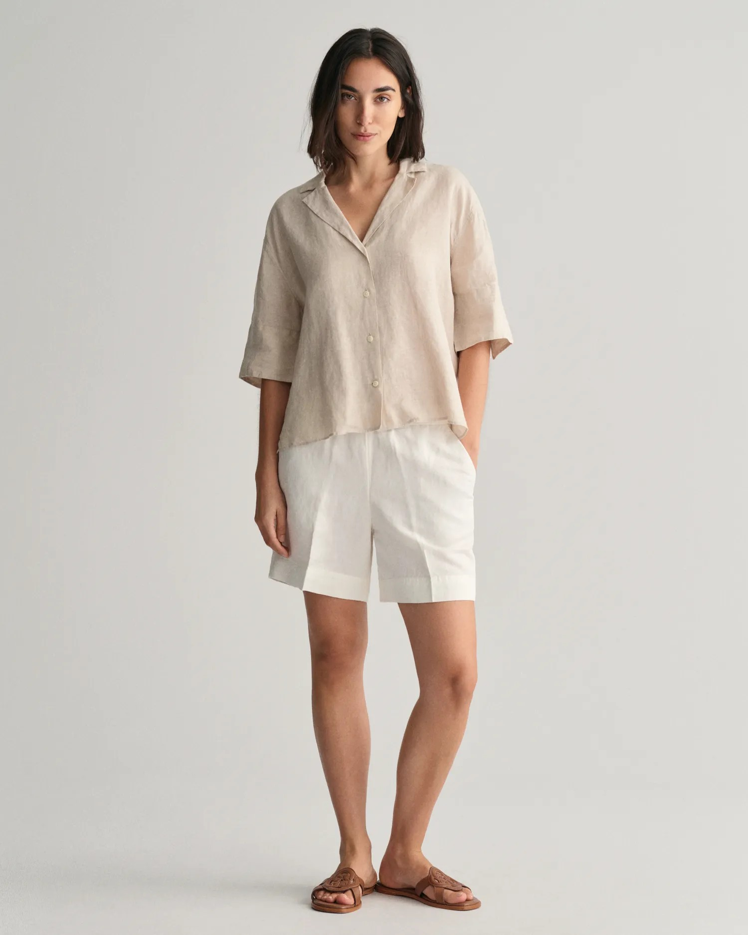 Rel ss linen shirt-Skjorte-Gant-Aandahls