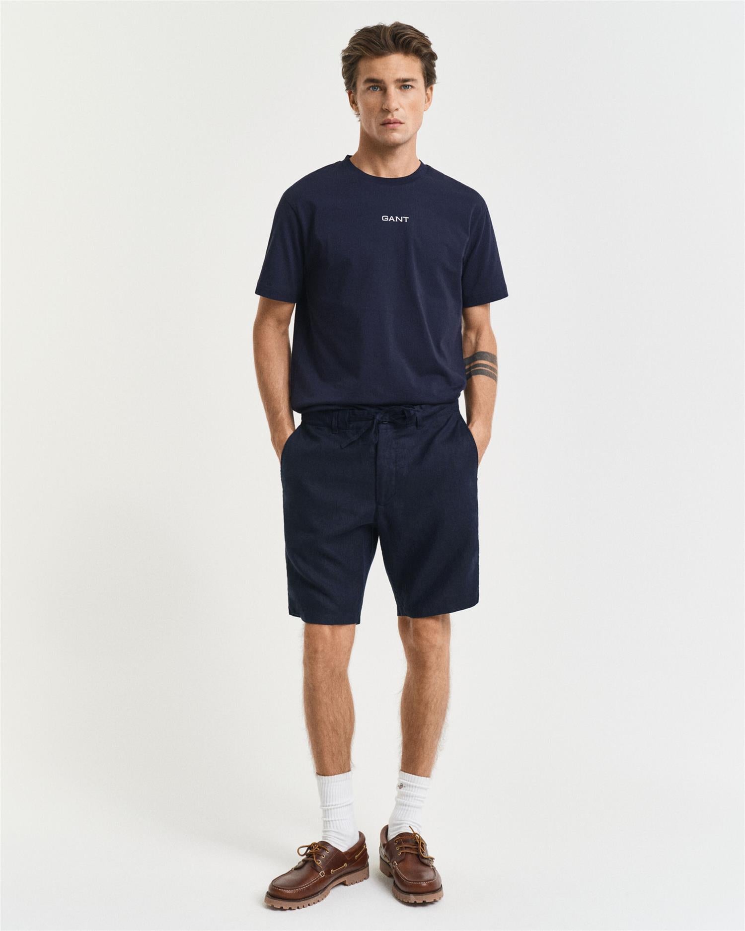 Relaxed Linen Ds Shorts-Shorts-Gant-Aandahls