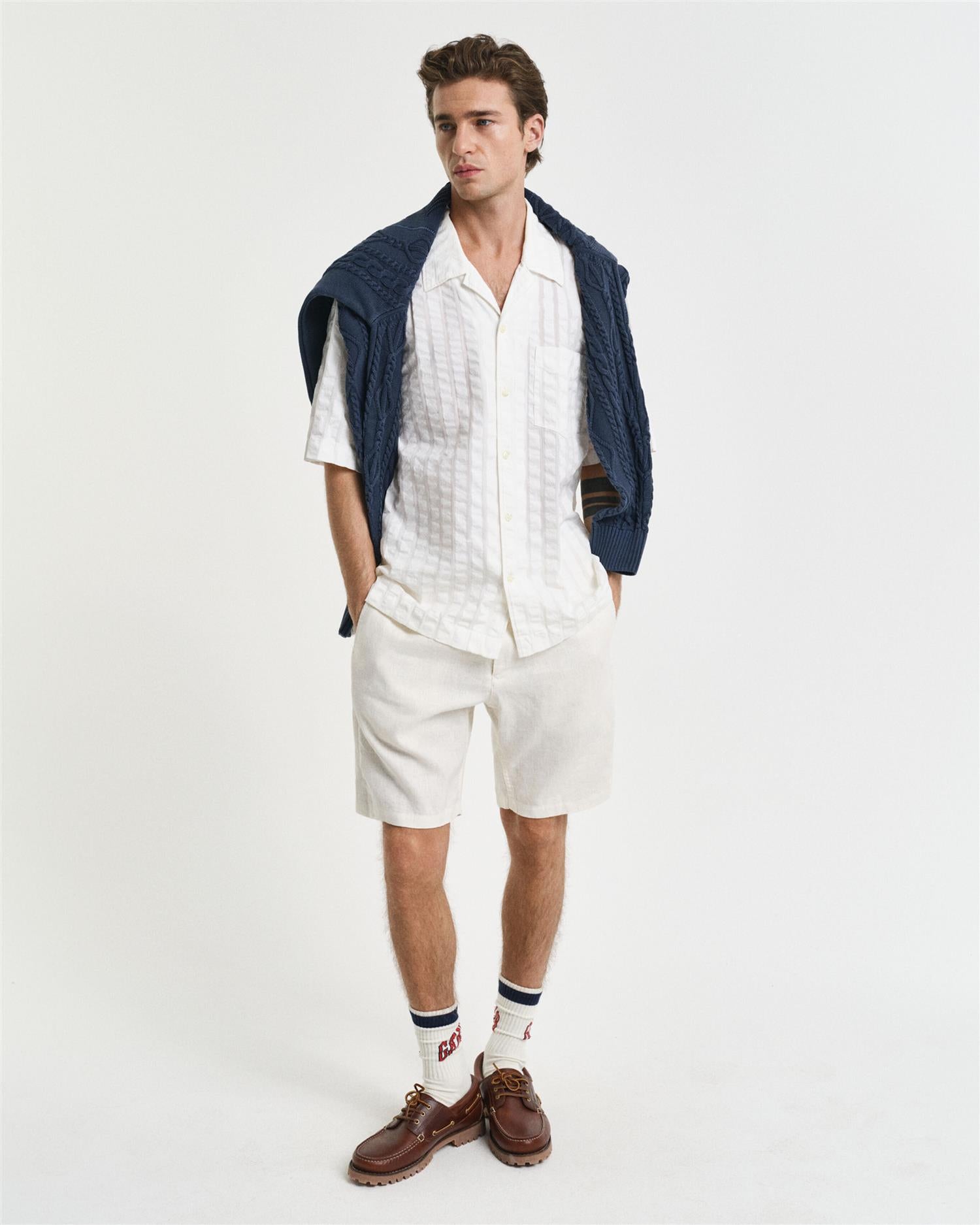 Relaxed Linen Ds Shorts-Shorts-Gant-Aandahls