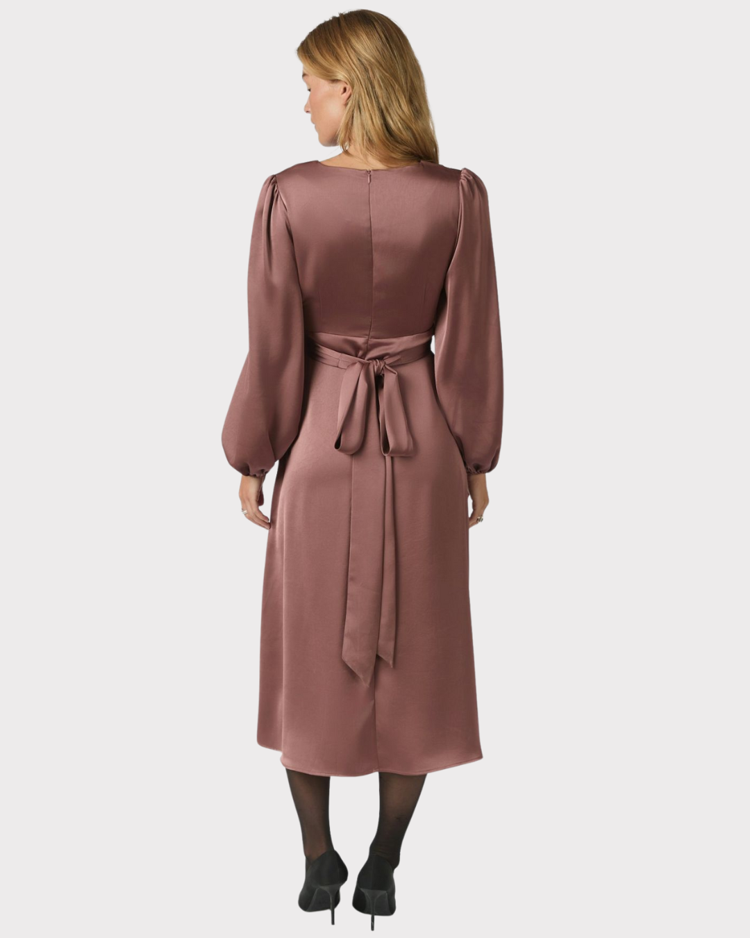 Rimini Heavy Sateen Dress-Kjole-Neo Noir-Aandahls