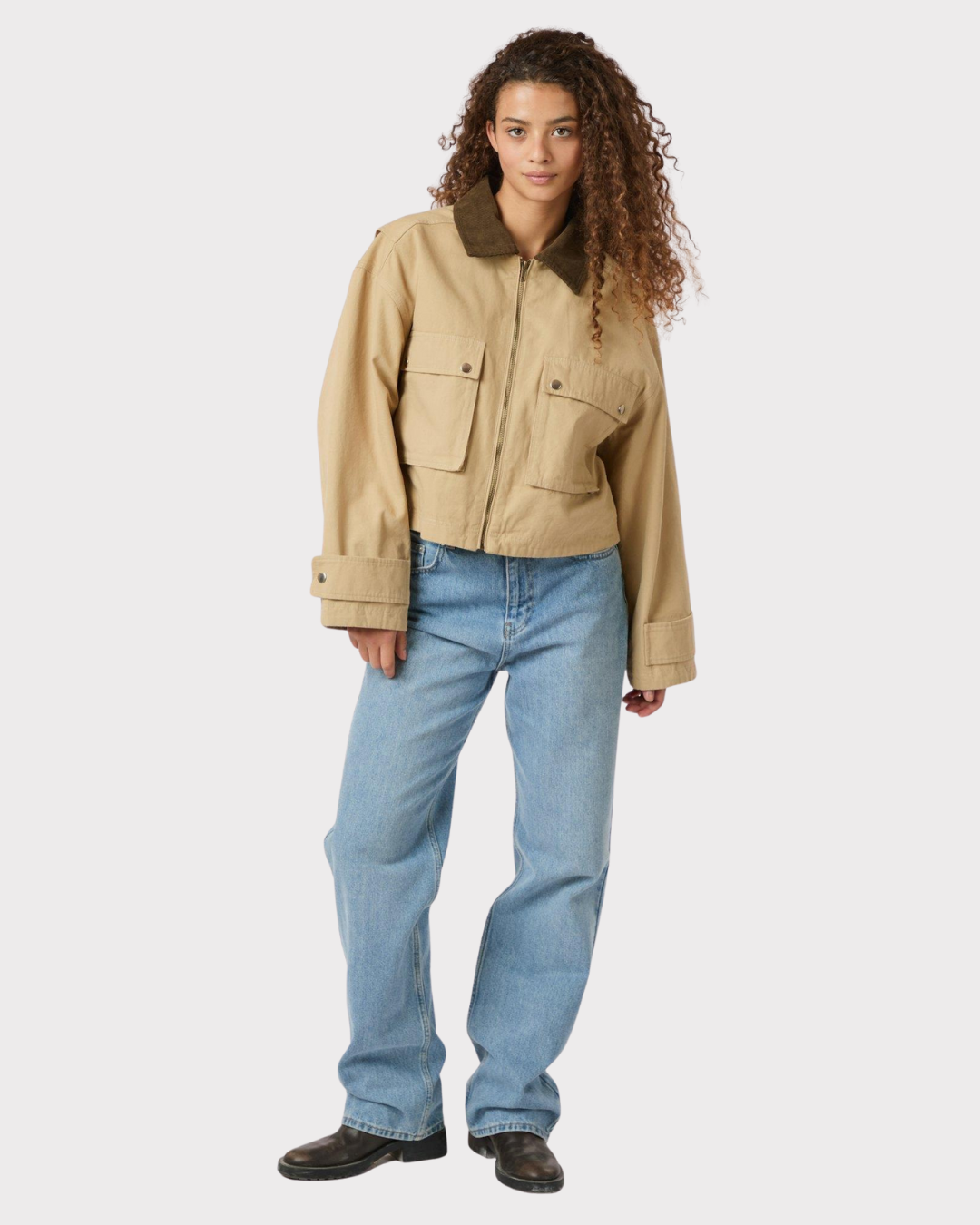 Rivera Canvas Boxy Jacket-Ytterjakker-Neo Noir-Aandahls