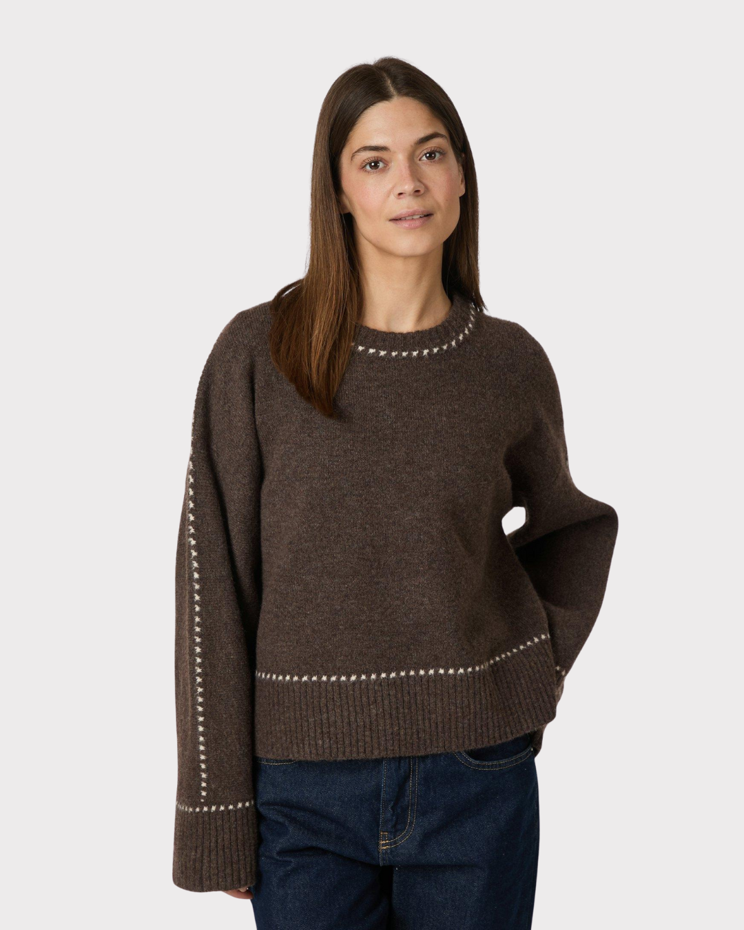 Roeme Knit Stitch Blouse-Genser-Neo Noir-Aandahls