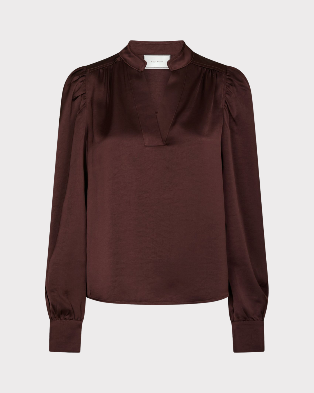Rosslyn Heavy Sateen Blouse-Bluser-Neo Noir-Aandahls