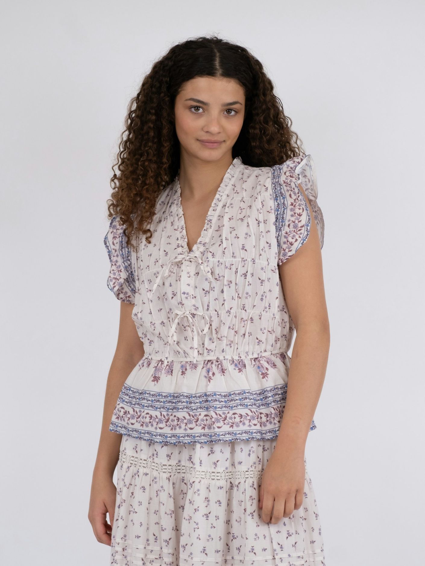Rovena Mini Border Top-Topp-Neo Noir-Aandahls