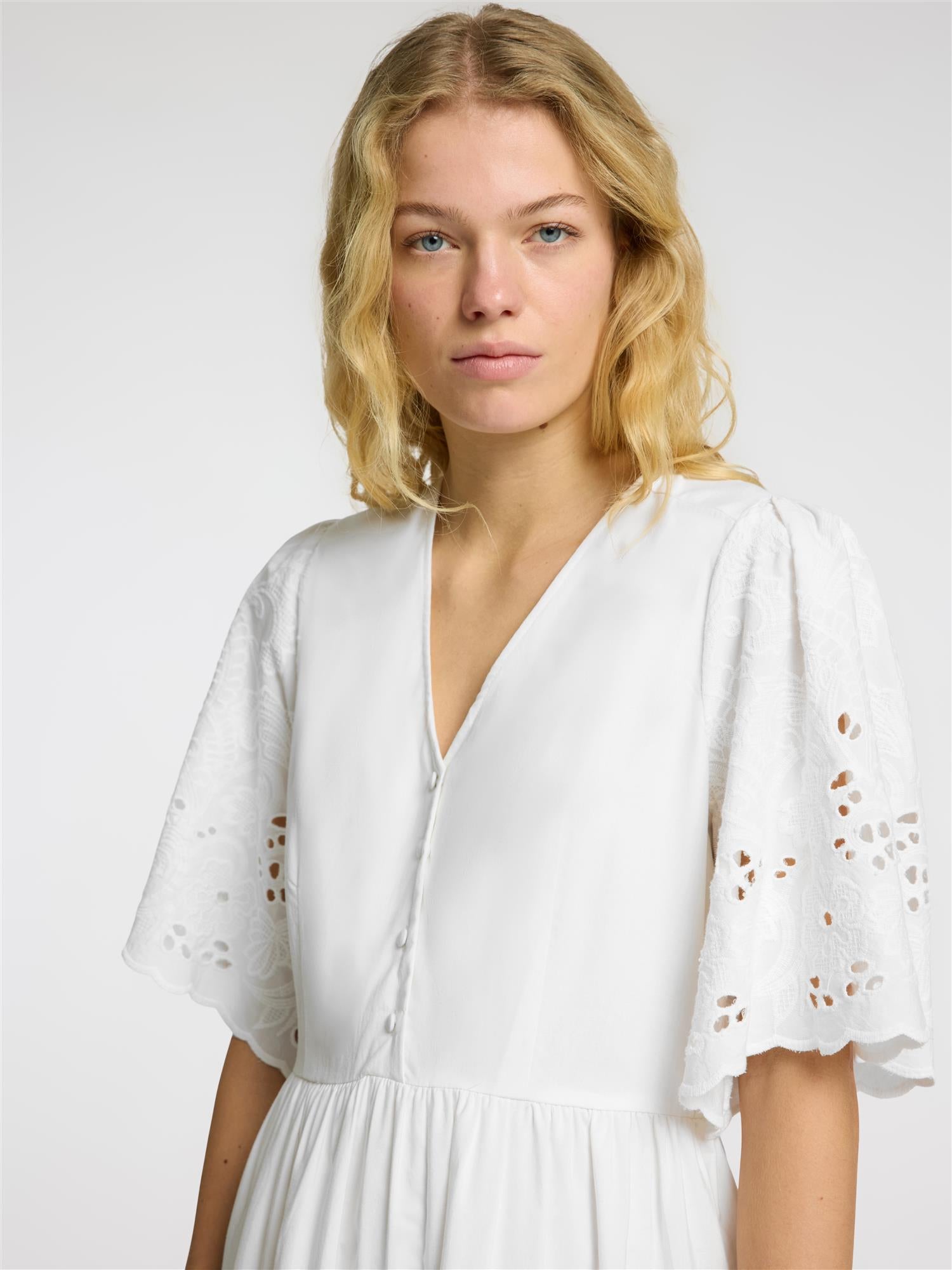 SLFDahlia SS SHORT BRODERI DRESS NOOS-Kjole-Selected Femme-Aandahls