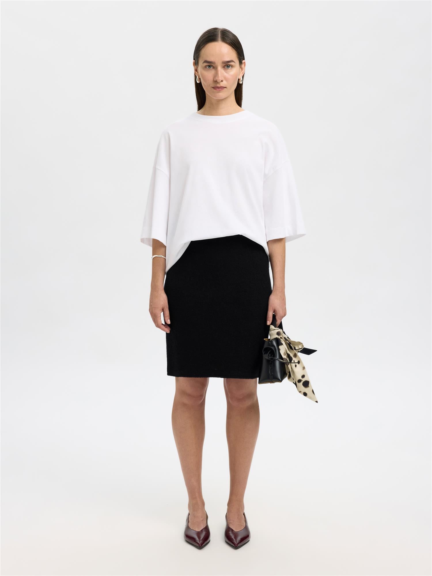 SLFDarla HW KNIT MIDI SKIRT-Skjørt-Selected Femme-Aandahls