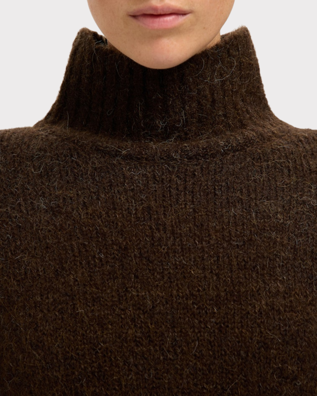 SLFGabriella LS KNIT HIGH NECK NOOS-Strikk-Selected Femme-Aandahls