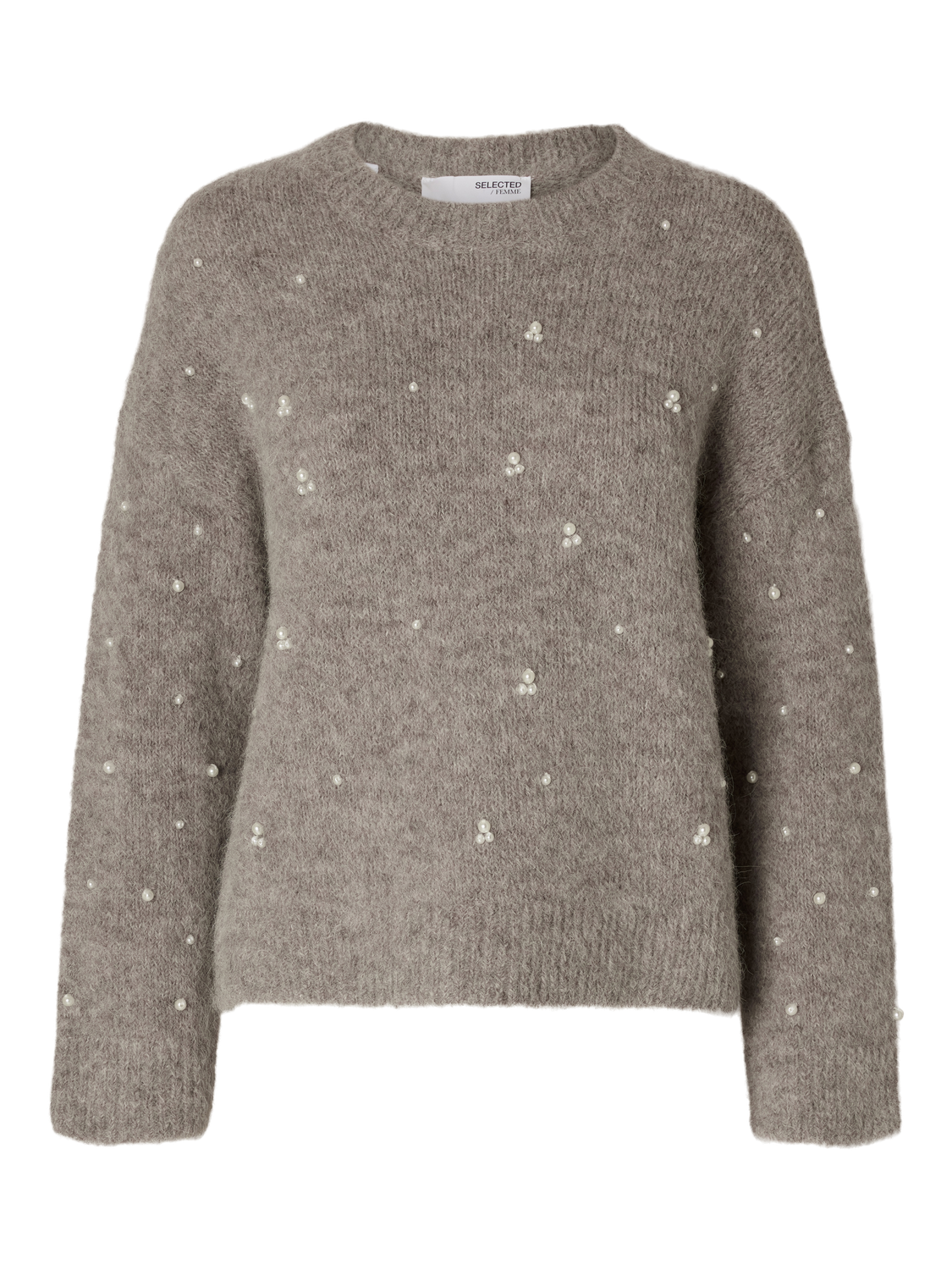 SLFGabriella LS PEARL KNIT EX-Strikk-Selected Femme-Aandahls