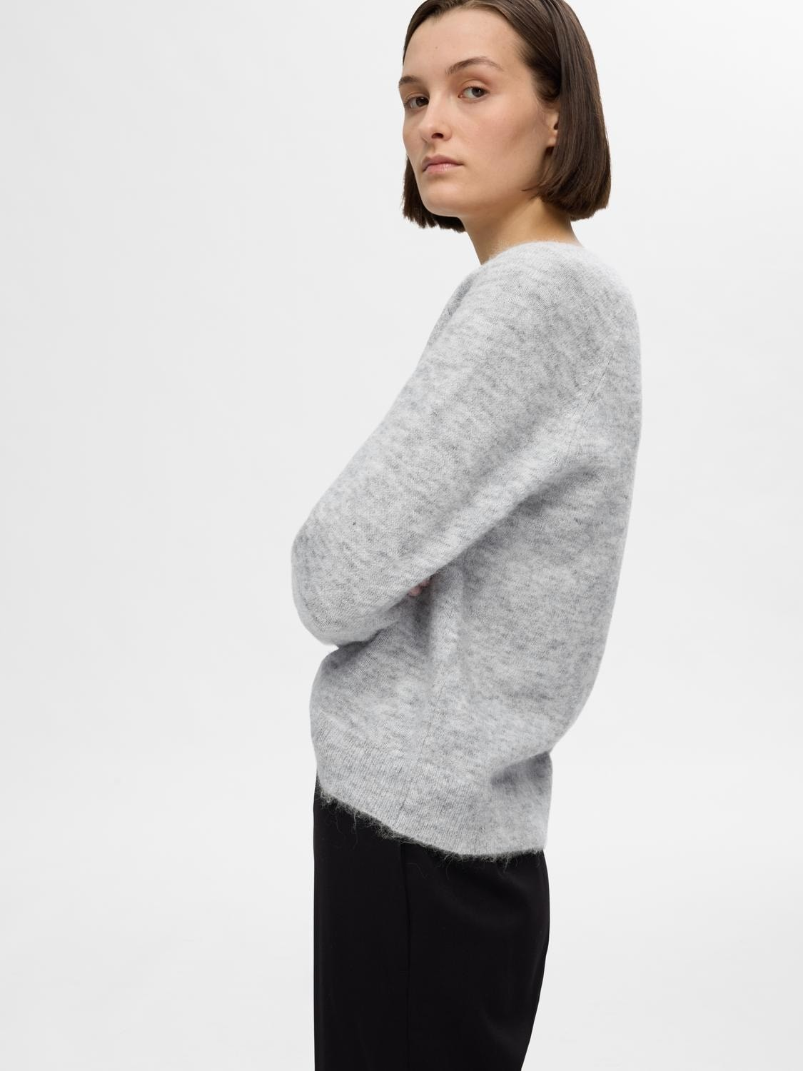 SLFLULU NEW LS KNIT V-NECK B NOOS-Strikk-Selected Femme-Aandahls