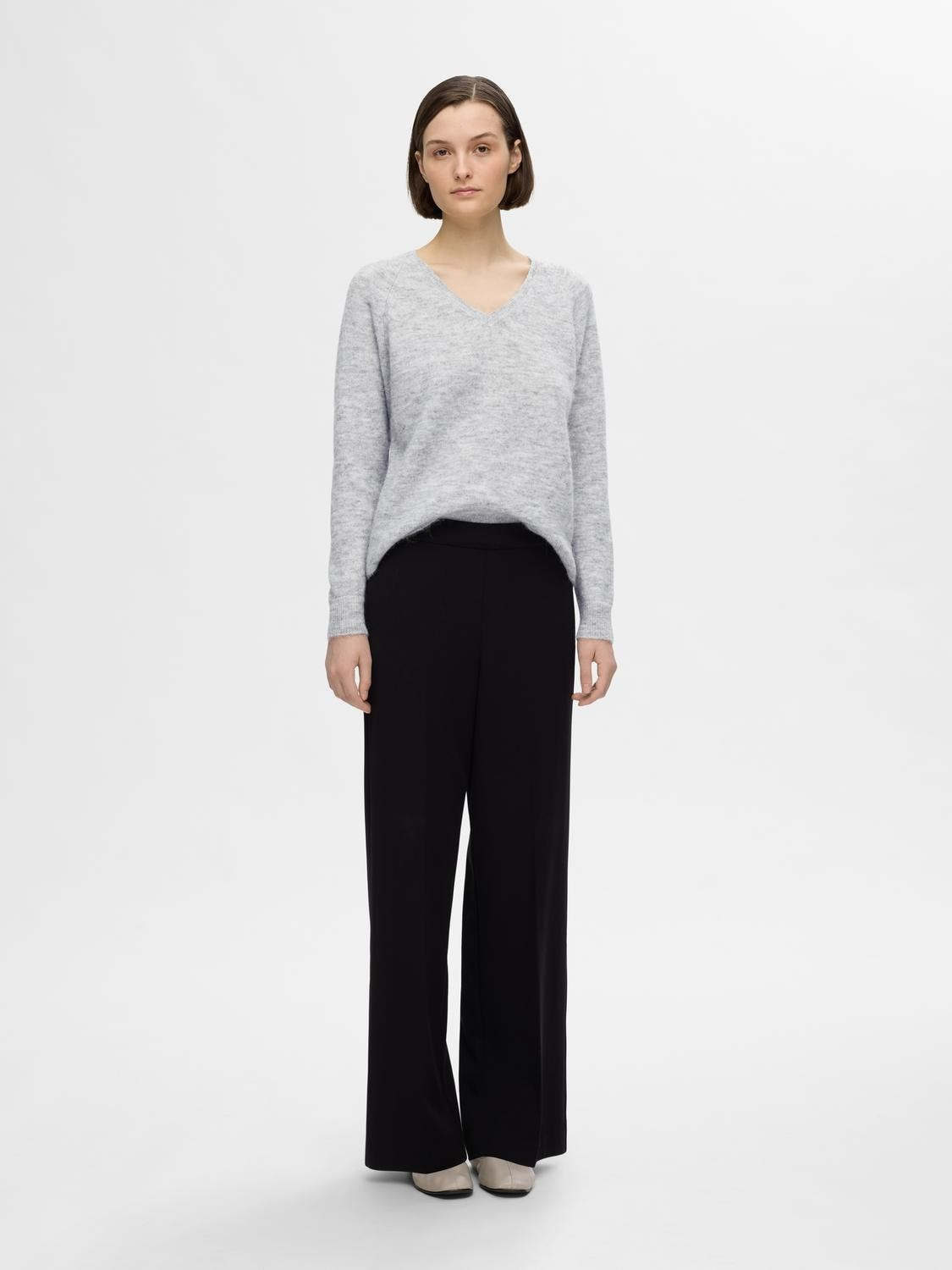 SLFLULU NEW LS KNIT V-NECK B NOOS-Strikk-Selected Femme-Aandahls