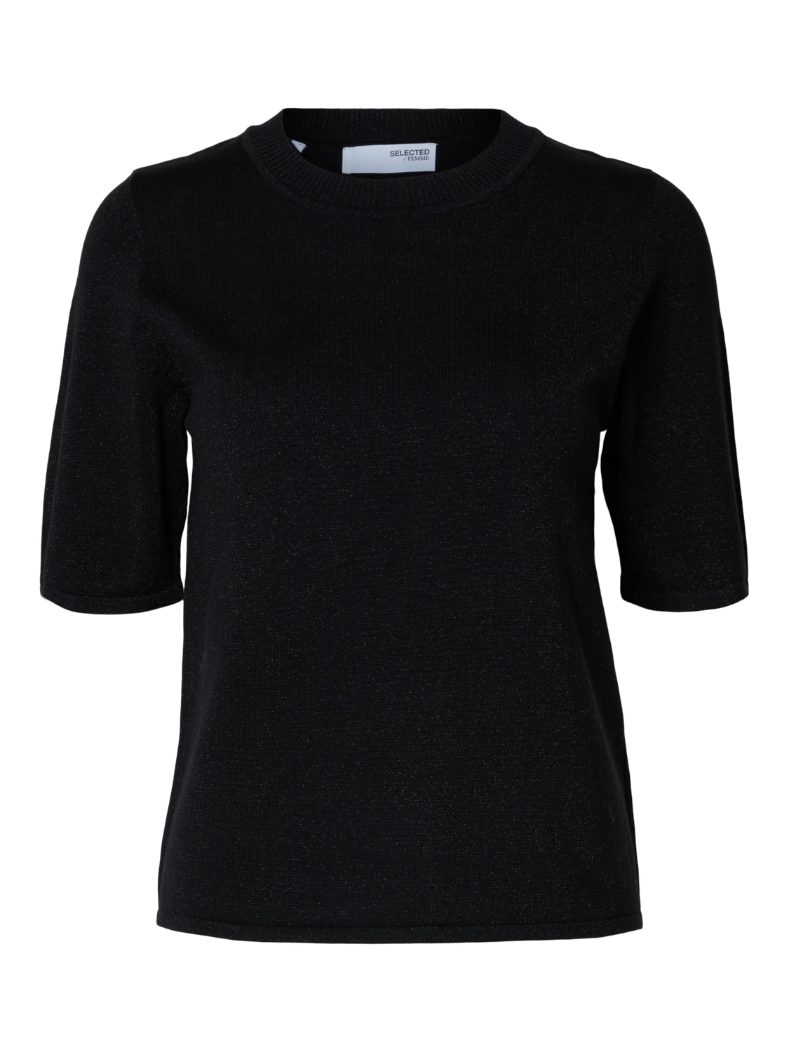 SLFLURA LUREX 2/4 KNIT O-NECK-Strikk-Selected Femme-Aandahls