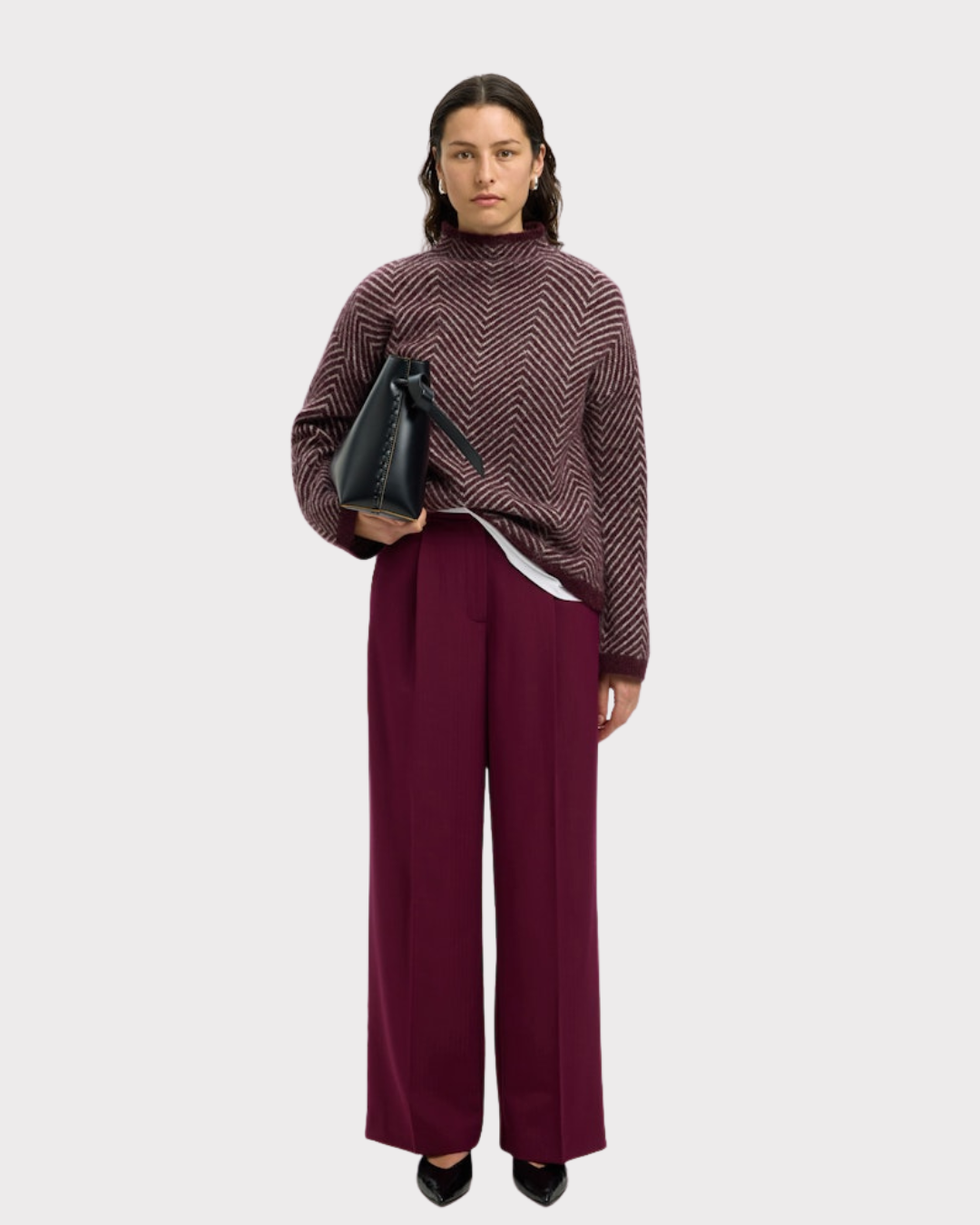 SLFLulu HERRINGBONE KNIT-Strikk-Selected Femme-Aandahls