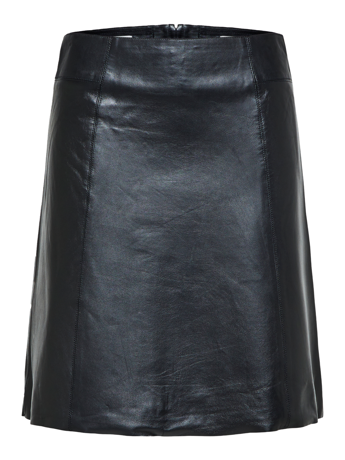 SLFNew IBI MW LEATHER SKIRT B NOOS-Skjørt-Selected Femme-Aandahls