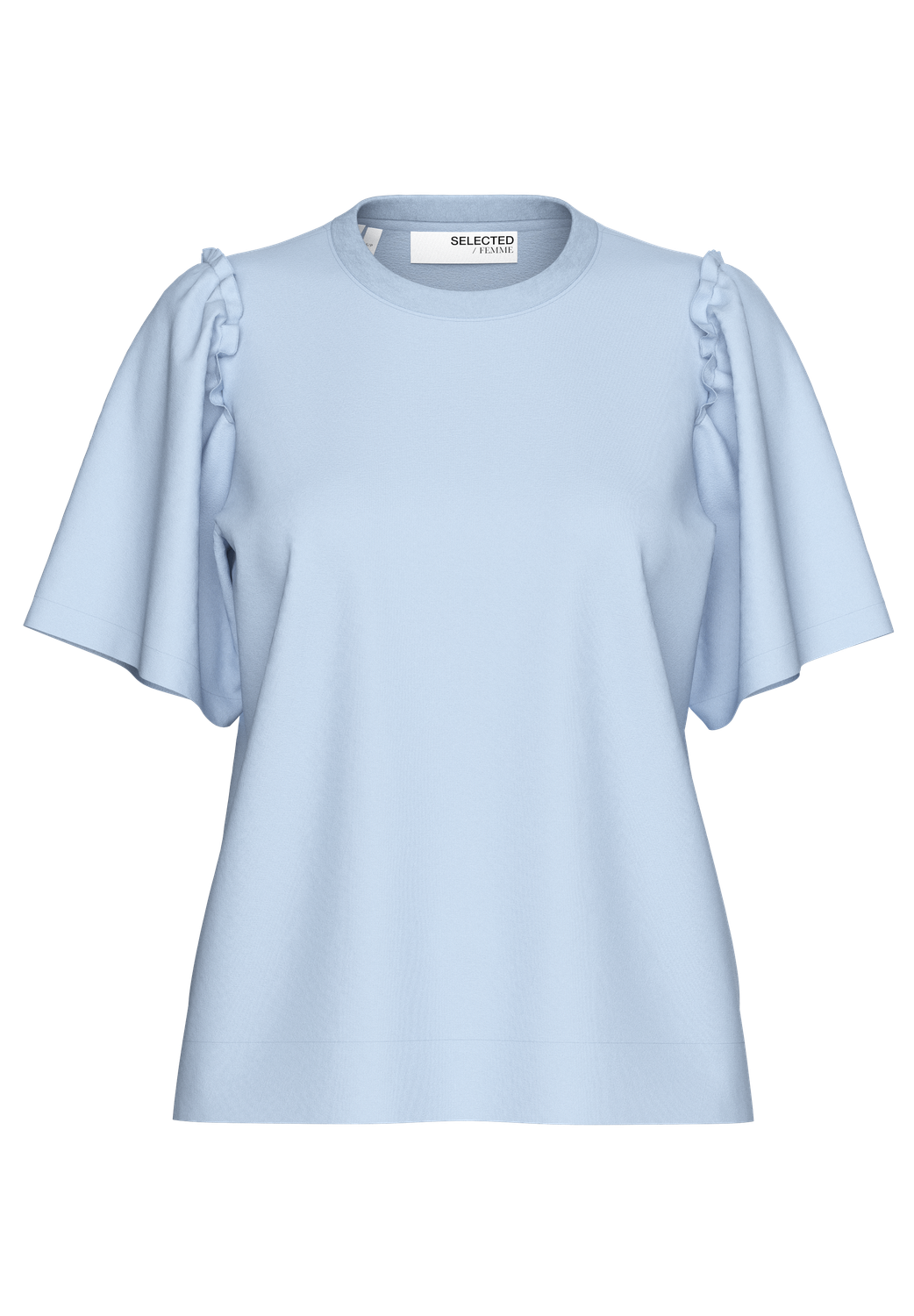 SLFPenelope 2/4 RUFFLE TEE NOOS-T-shirt-Selected Femme-Aandahls