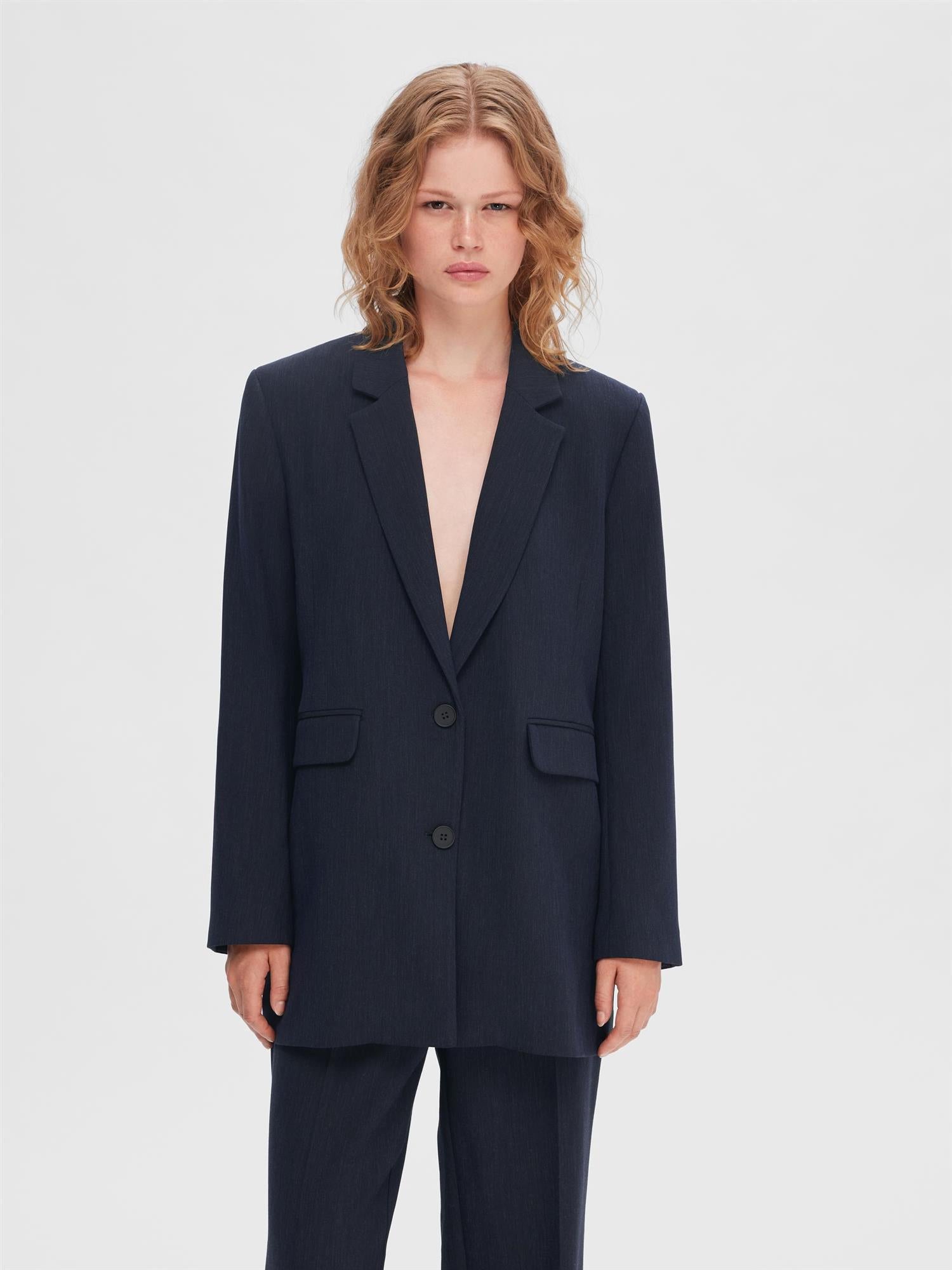 SLFRITA LS Relaxed blazer D SAP MEL NOOS-Blazer-Selected Femme-Aandahls