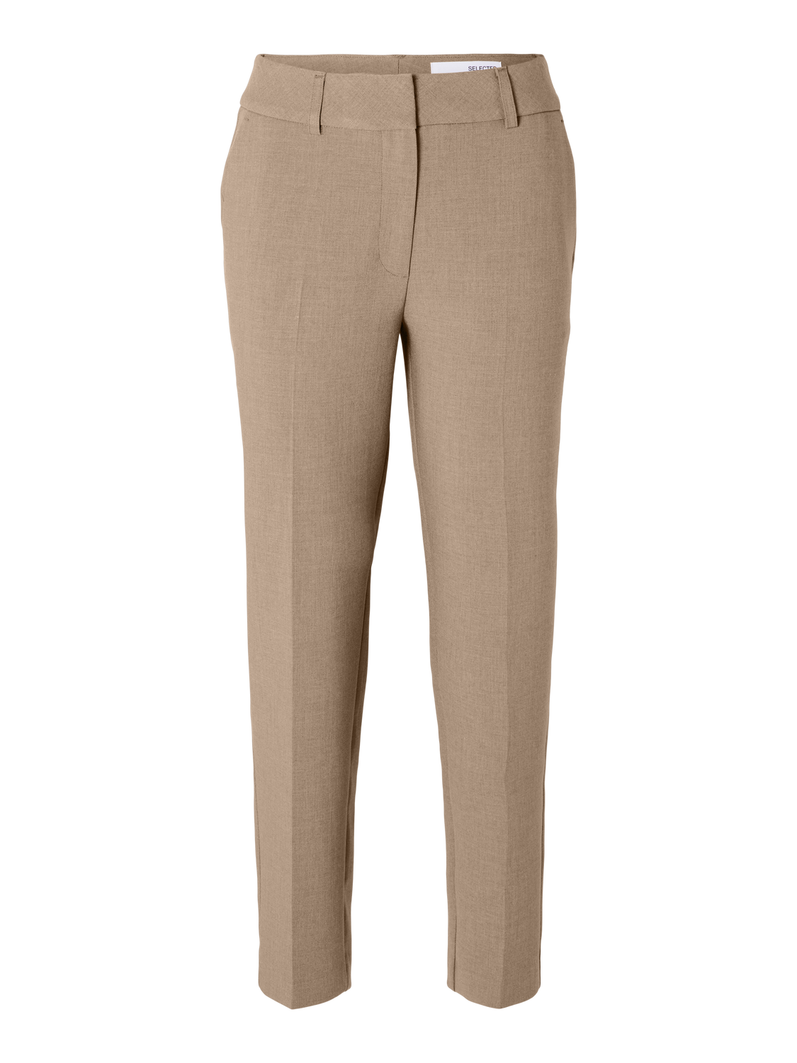 SLFRITA-RIA MW crop pant camel mel NOOS-Bukser-Selected Femme-Aandahls