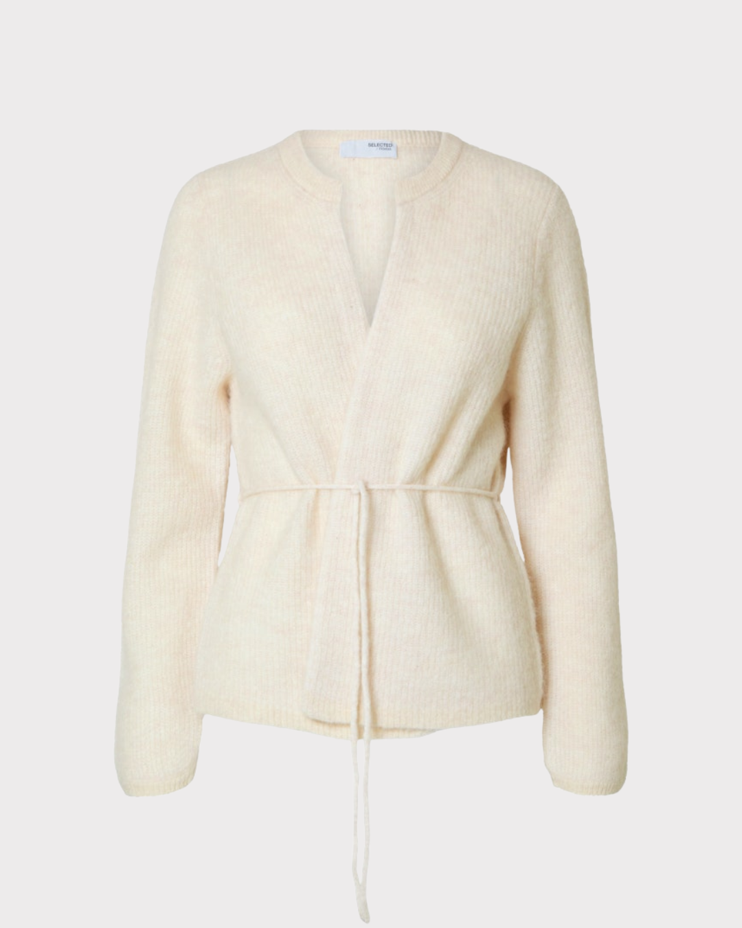 SLFSia RAS LS KNIT BELT CARDIGAN-Strikk-Selected Femme-Aandahls