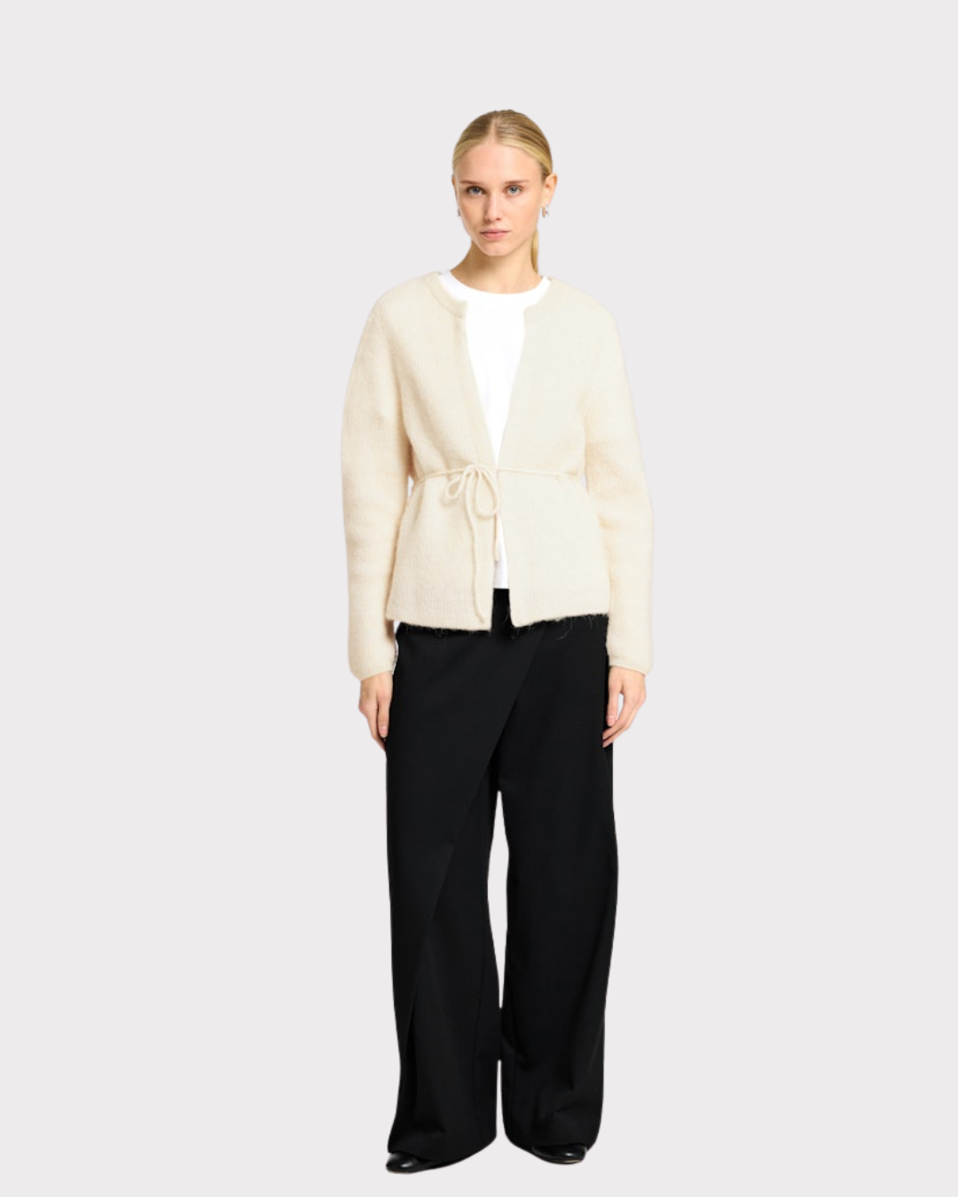 SLFSia RAS LS KNIT BELT CARDIGAN-Strikk-Selected Femme-Aandahls