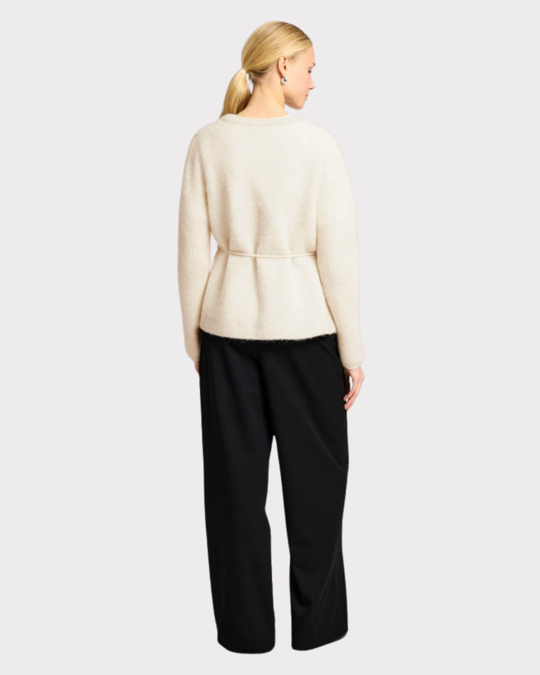 SLFSia RAS LS KNIT BELT CARDIGAN-Strikk-Selected Femme-Aandahls