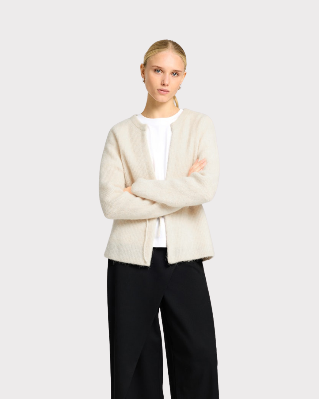 SLFSia RAS LS KNIT BELT CARDIGAN-Strikk-Selected Femme-Aandahls