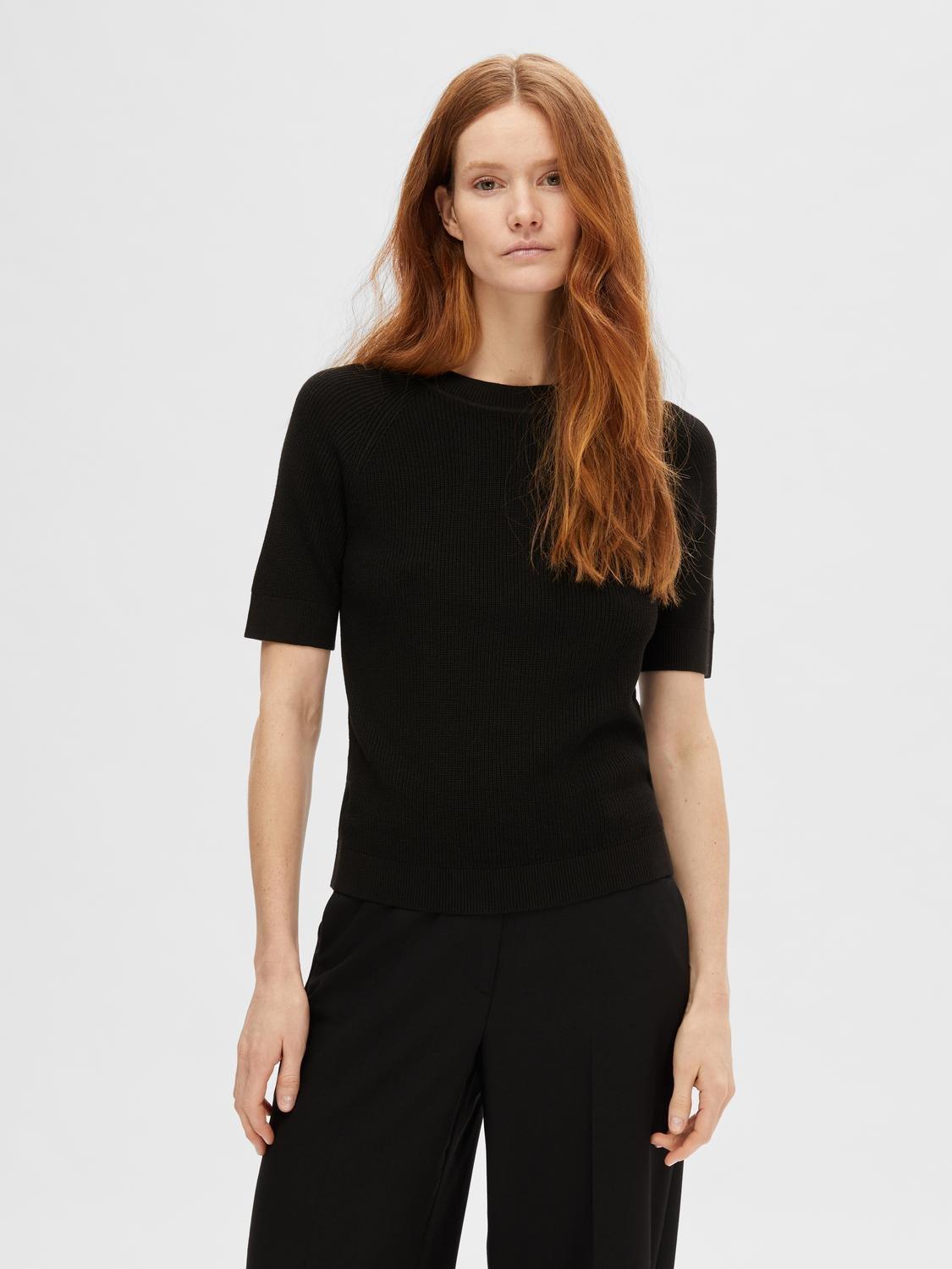 SLFelinna NEW SS KNIT TOP NOOS-Strikk-Selected Femme-Aandahls