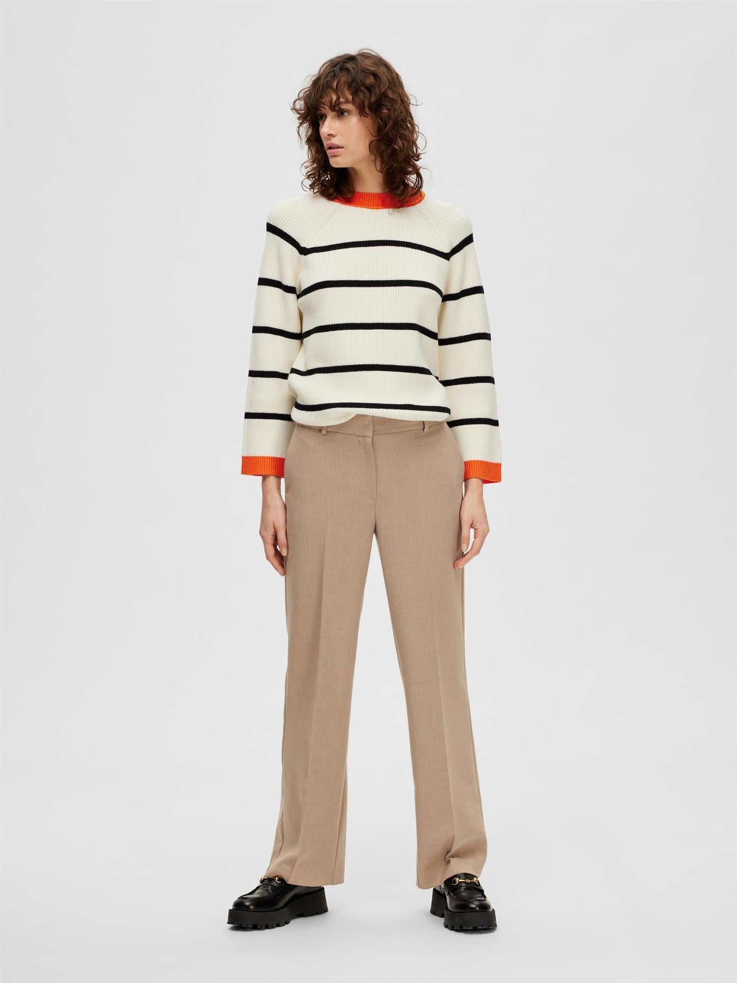 SLFrita MW Wide PANT CAMEL MLG N NOOS-Bukser-Selected Femme-Aandahls
