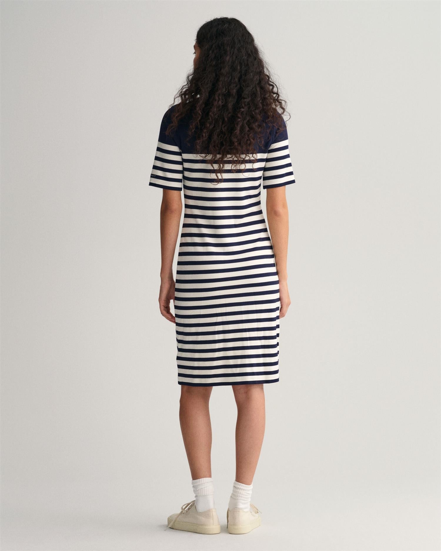 STRIPED SS T-SHIRT DRESS-Kjole-Gant-Aandahls