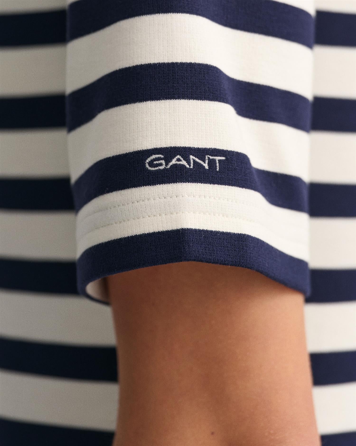 STRIPED SS T-SHIRT DRESS-Kjole-Gant-Aandahls