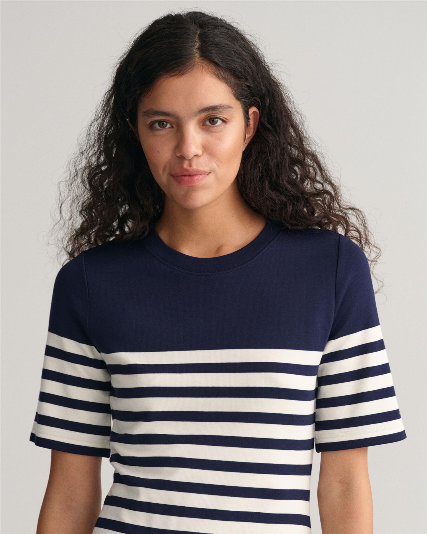 STRIPED SS T-SHIRT DRESS-Kjole-Gant-Aandahls