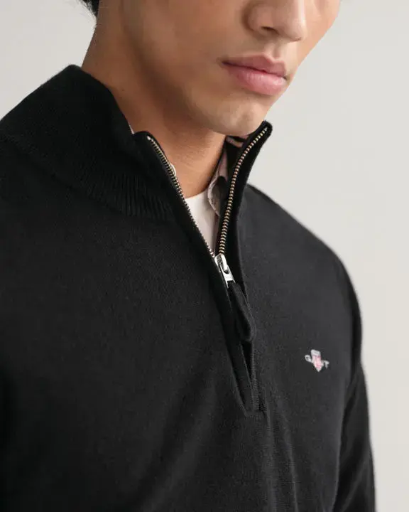 SUPERFINE LAMBSWOOL HALF ZIP-Strikk-Gant-Aandahls