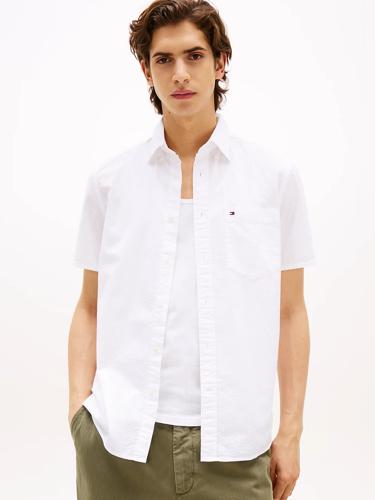 Seersucker solid shirt-Skjorte-Tommy Hilfiger-Aandahls