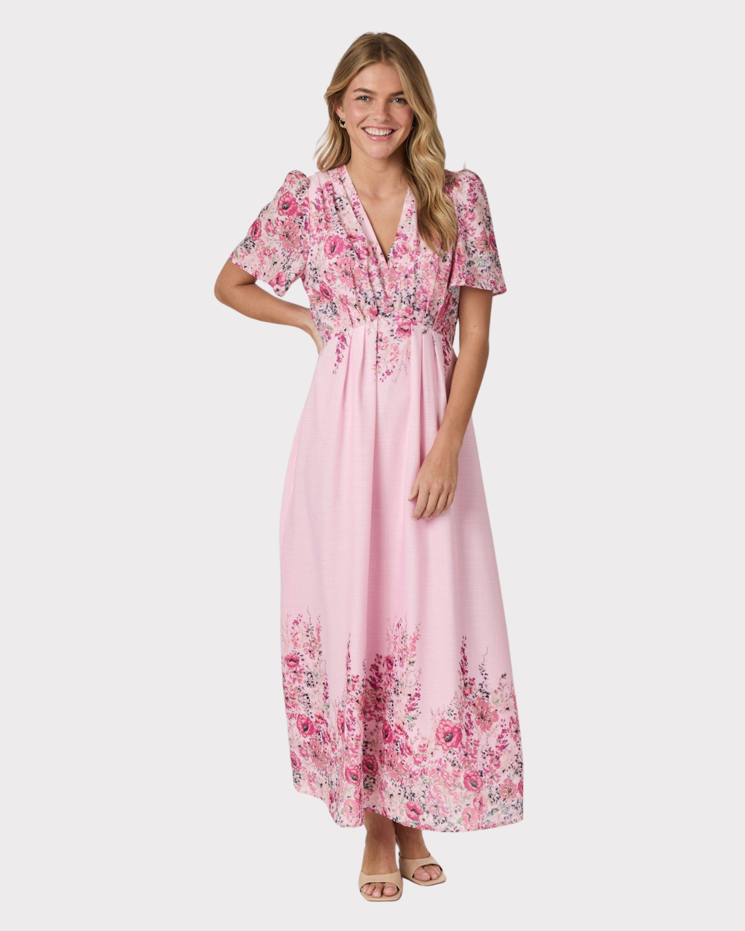 Serna flower print dress-Kjole-Neo Noir-Aandahls