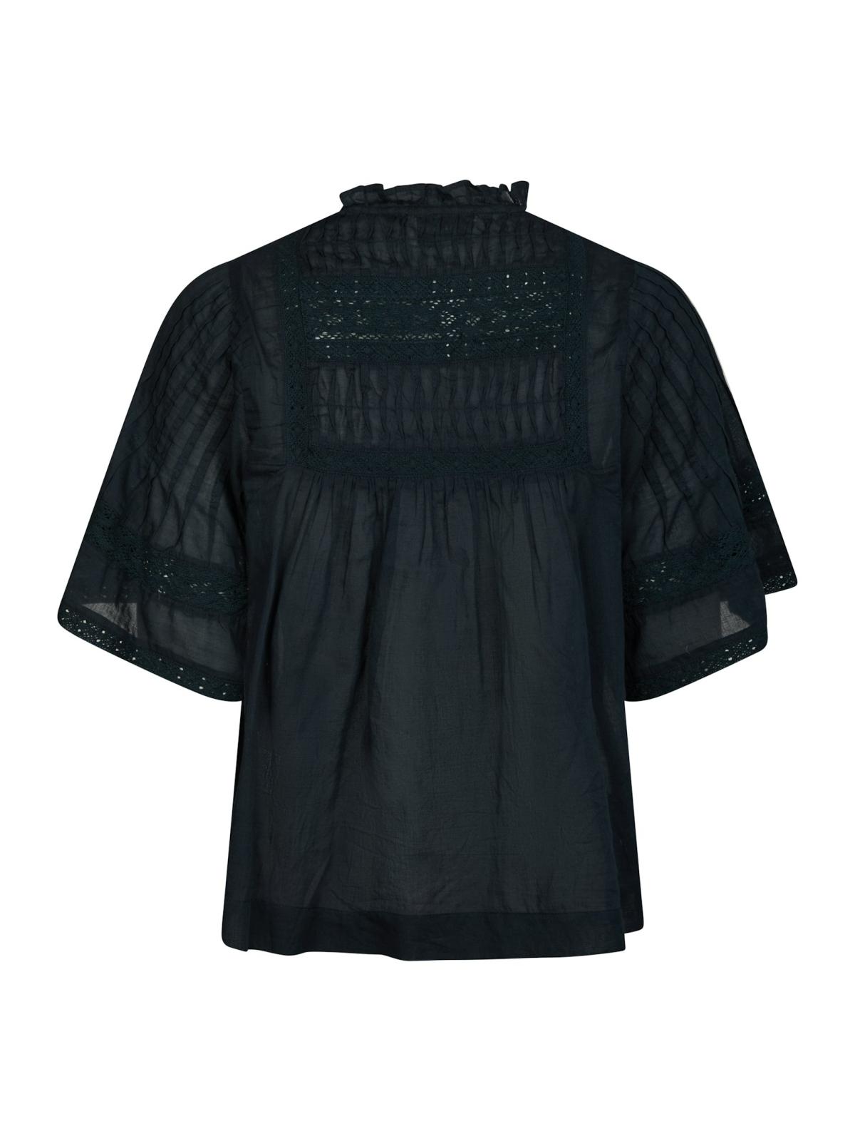 Siama voile blouse-Bluser-Neo Noir-Aandahls