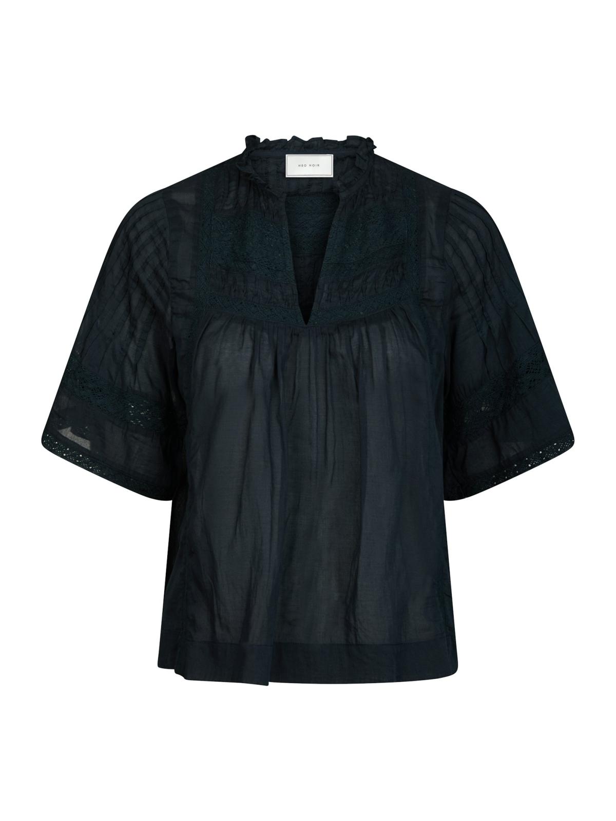 Siama voile blouse-Bluser-Neo Noir-Aandahls