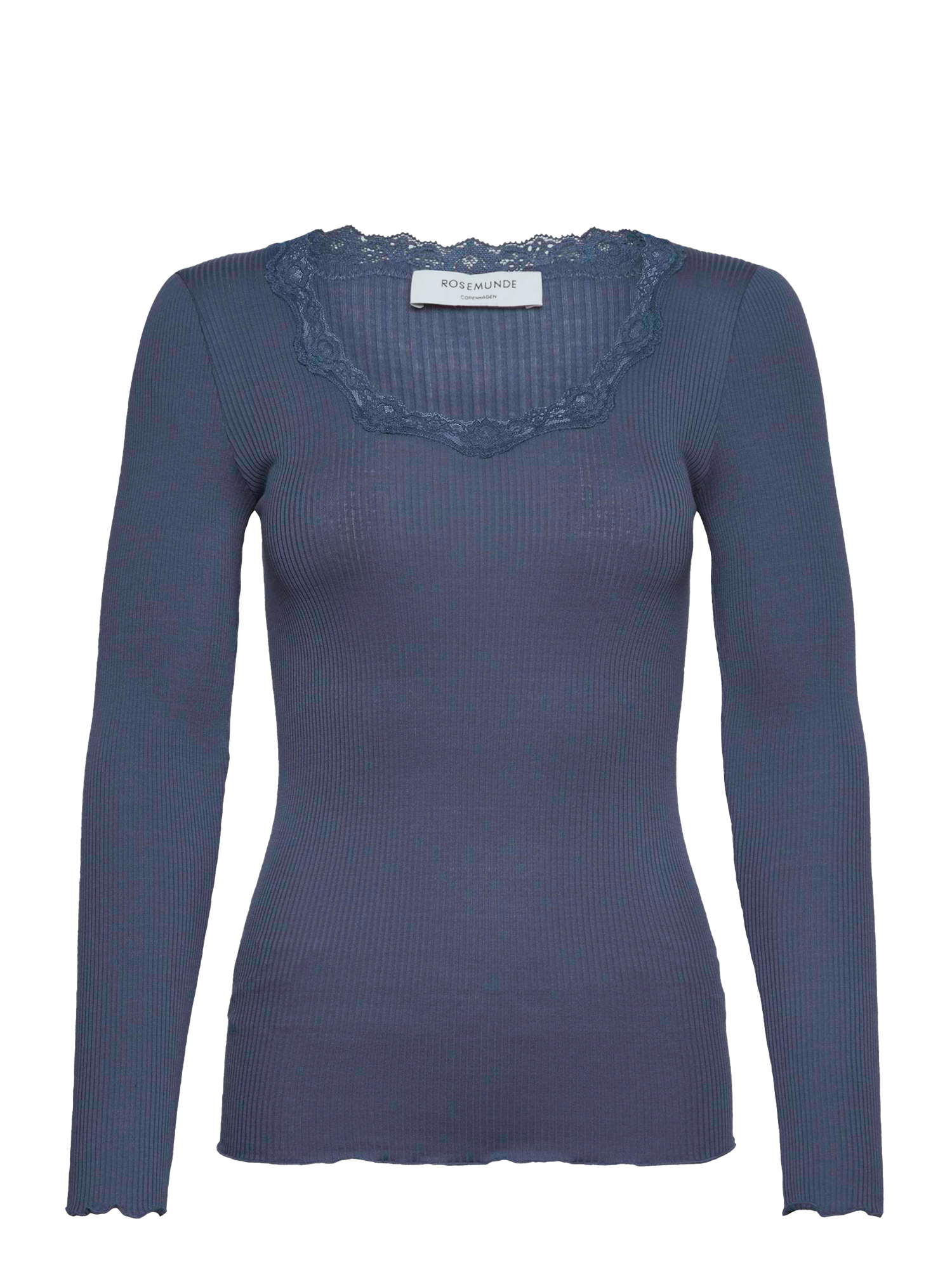 Silk t-shirt w/lace-Overdel-Rosemunde-Aandahls
