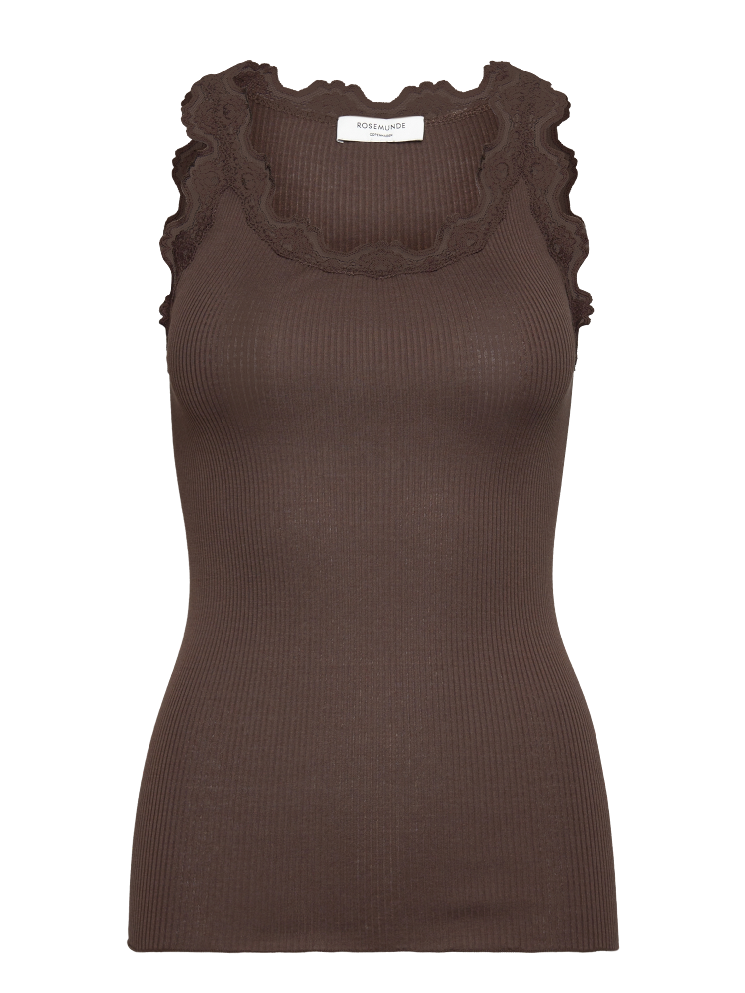 Silk top w/lace-Singlet-Rosemunde-Aandahls