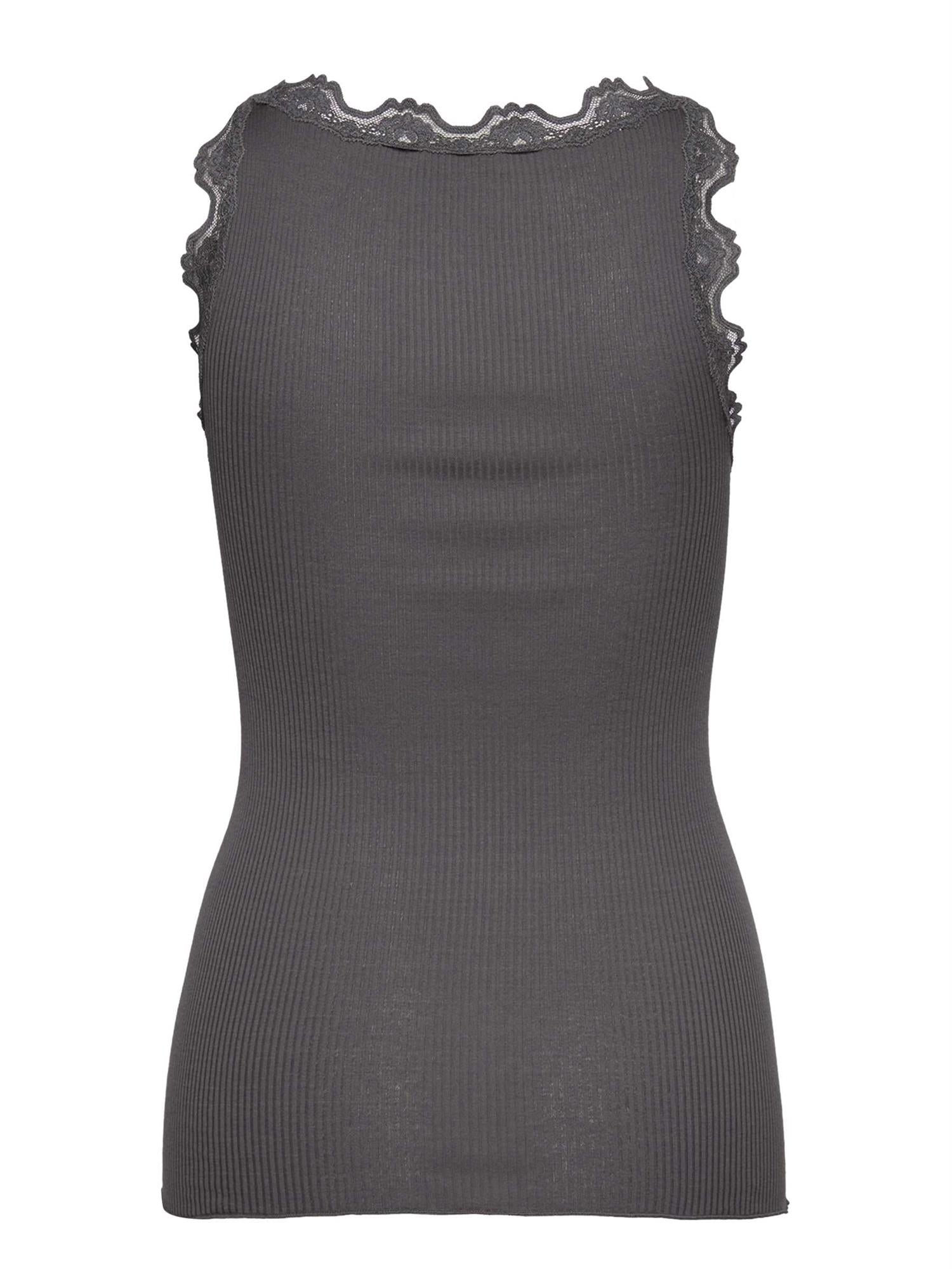Silk top w/lace-Singlet-Rosemunde-Aandahls