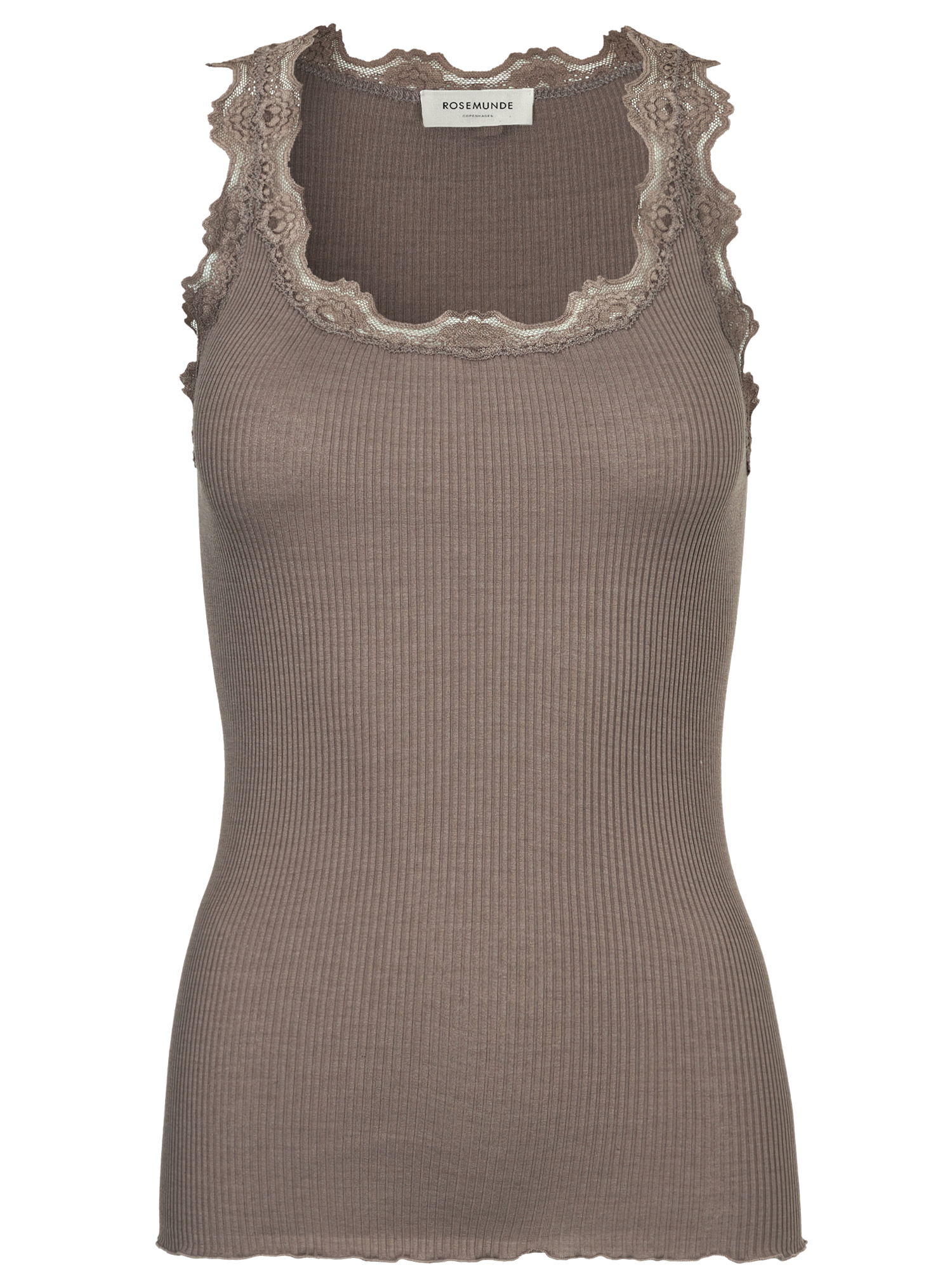 Silk top w/lace-Singlet-Rosemunde-Aandahls